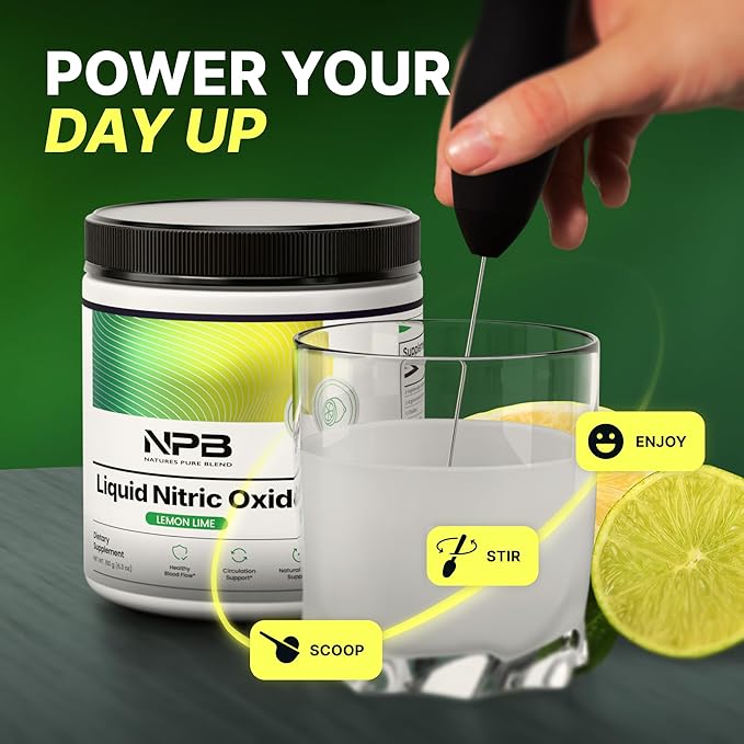 Nature's Pure Blend Liquid Nitric Oxide Supplements for Men ??L-Arginine Powder ??Nitric Oxide Booster & Circulation Supplement ??Blood Flow Support, L Arginine and L Citrulline ??5000 MG