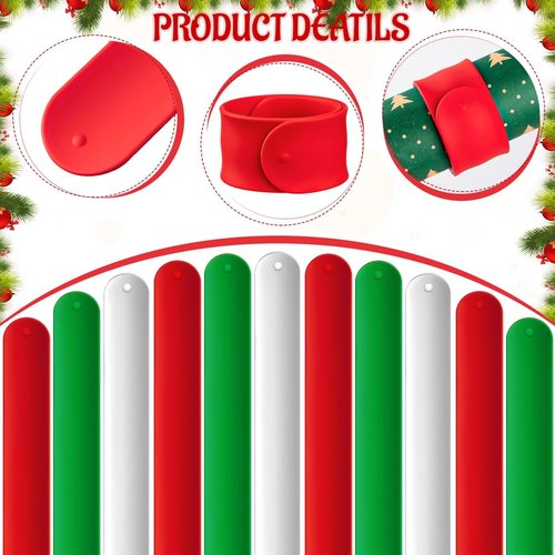 LBSXQGS Holiday Wrapping Paper Holder - 24Pcs Red, Green & White Storage Solution for Christmas Gifts