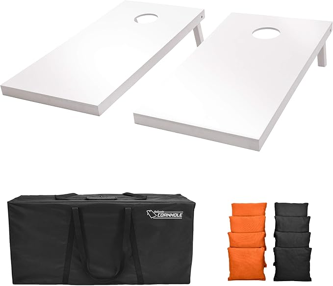 GoSports 4 ft x 2 ft Regulation Size Wooden Cornhole Boards Set - Includes Carrying Case and Over 100 Optional Bean Bag Colors
