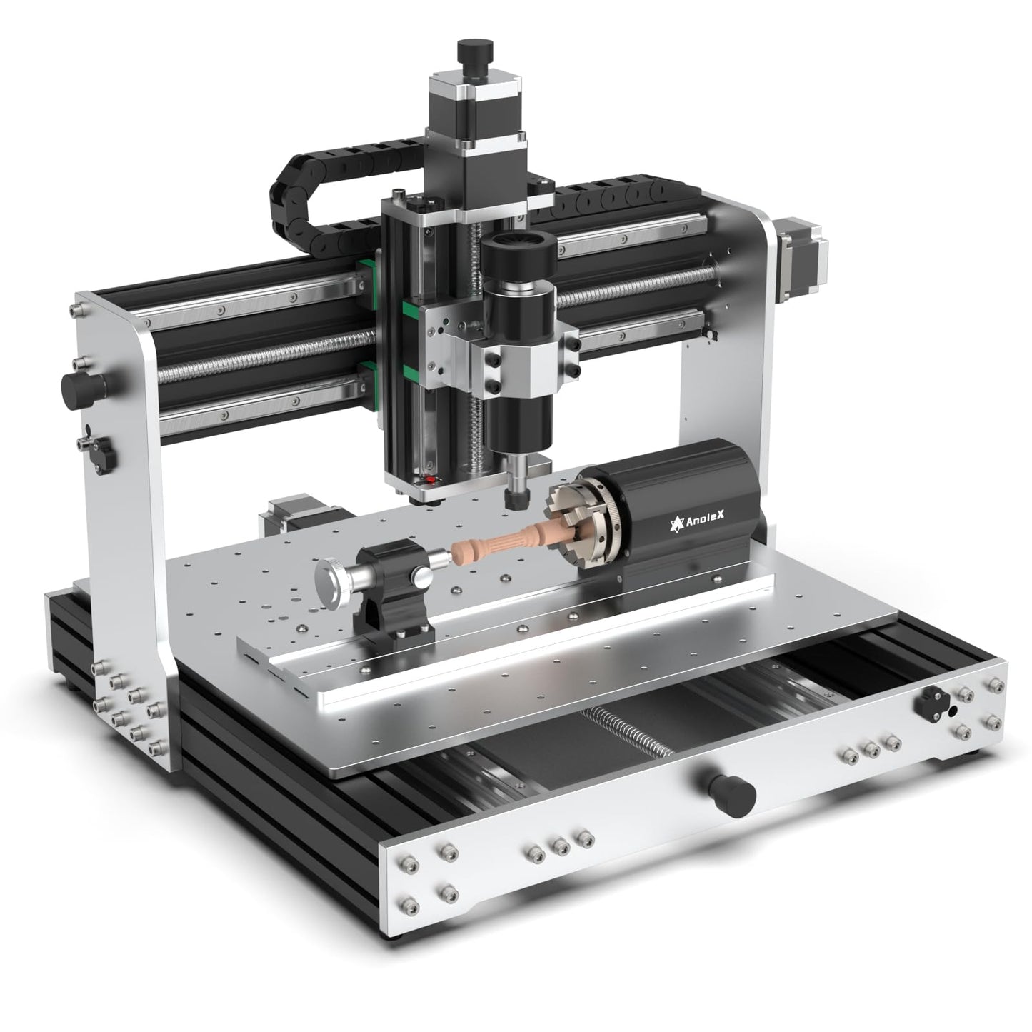 4th Axis Rotary Module for 4030-Evo Ultra/4030-Evo Ultra2, w/Industrial Harmonic Reducer 50:1, Clamped Range: Length 20-260mm, Diameter 2-67mm