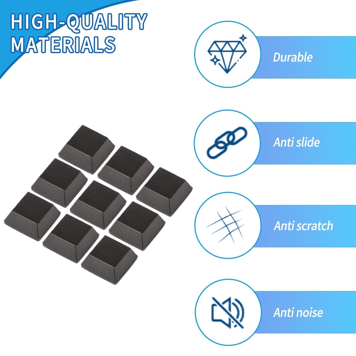 VBHHY 32 Pcs Adhesive Rubber Feet for Electronics, Rubber Bumpers self Adhesive