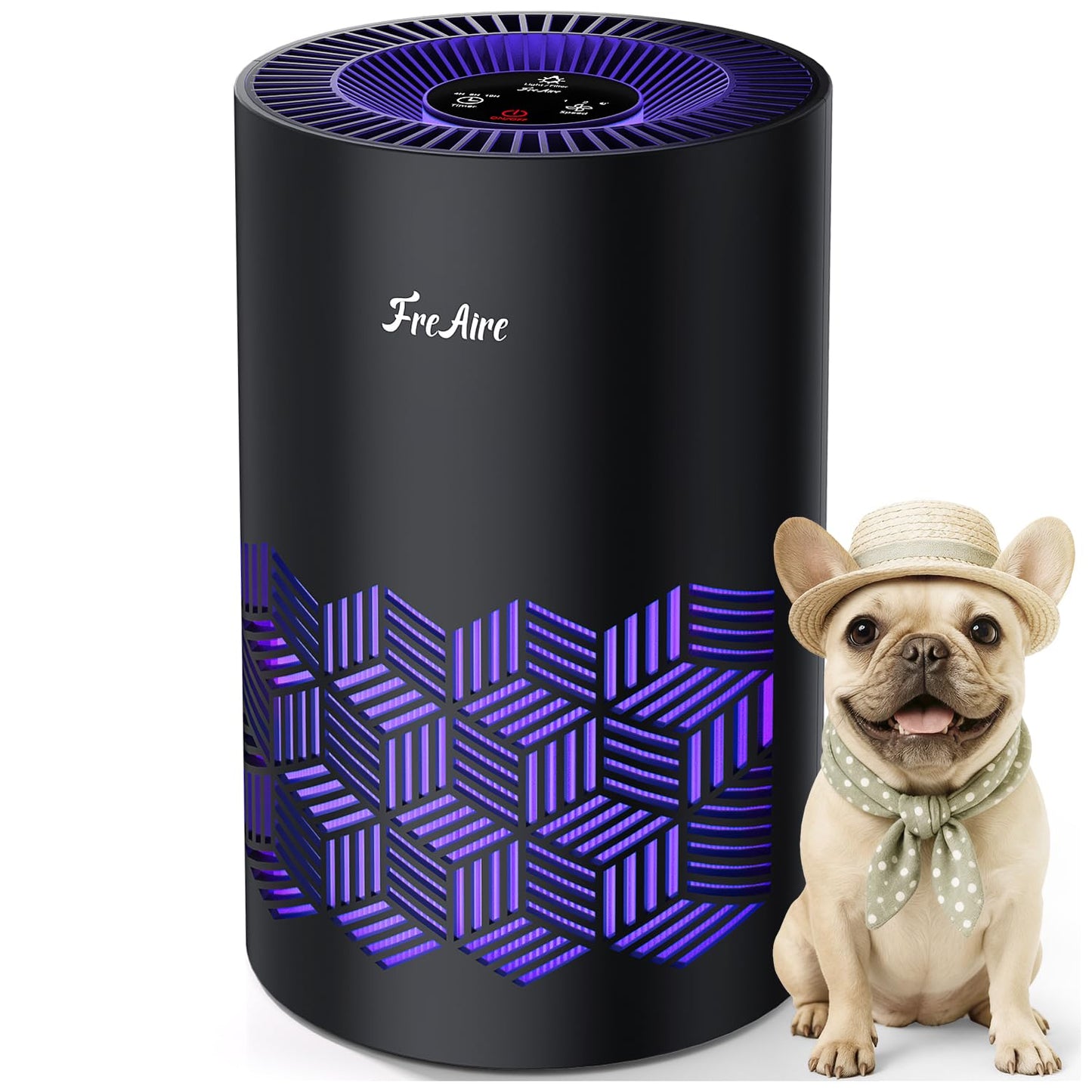 FreAire Air Purifiers for Home, Air Purifiers for Home with Lights, HEPA Air Purifier