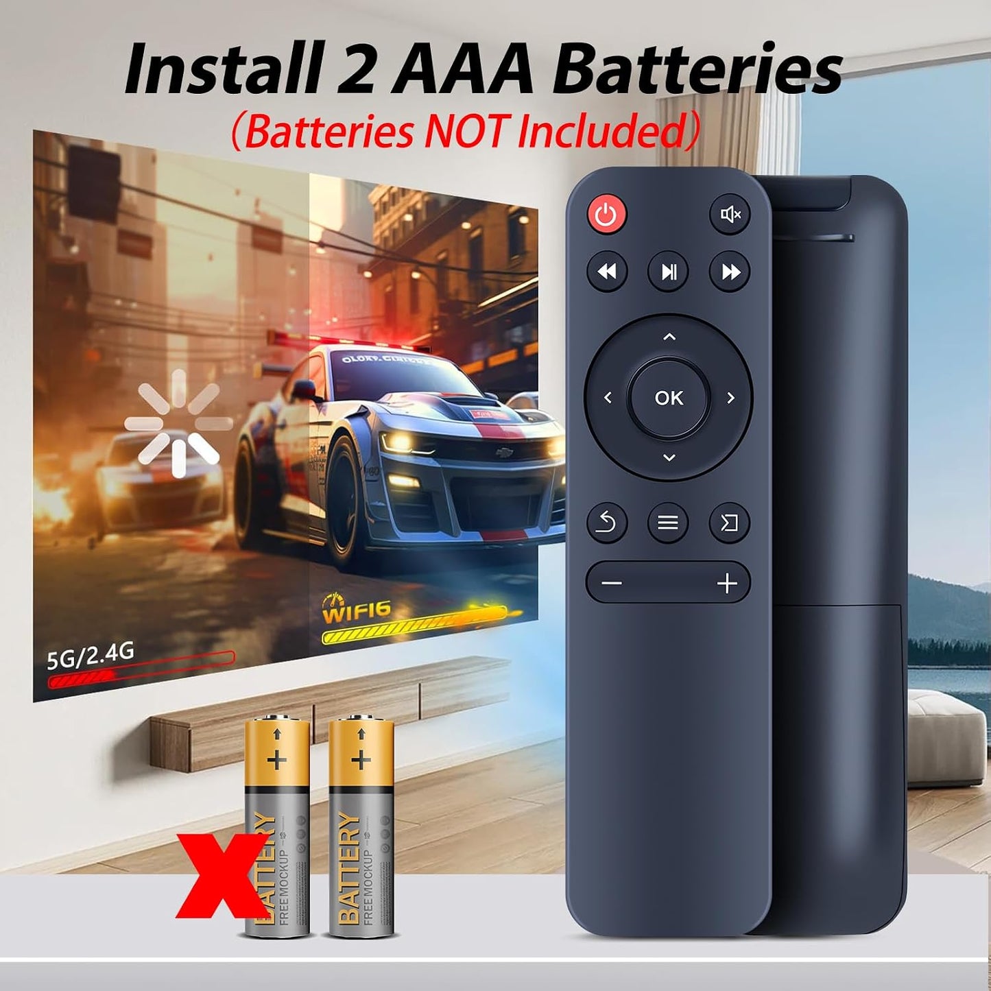 WDZP AT-M269D, GC06, YG300 YG300 New Projector Remote Control Replacement fit for Wielio ZDK Meer Pro Projectors