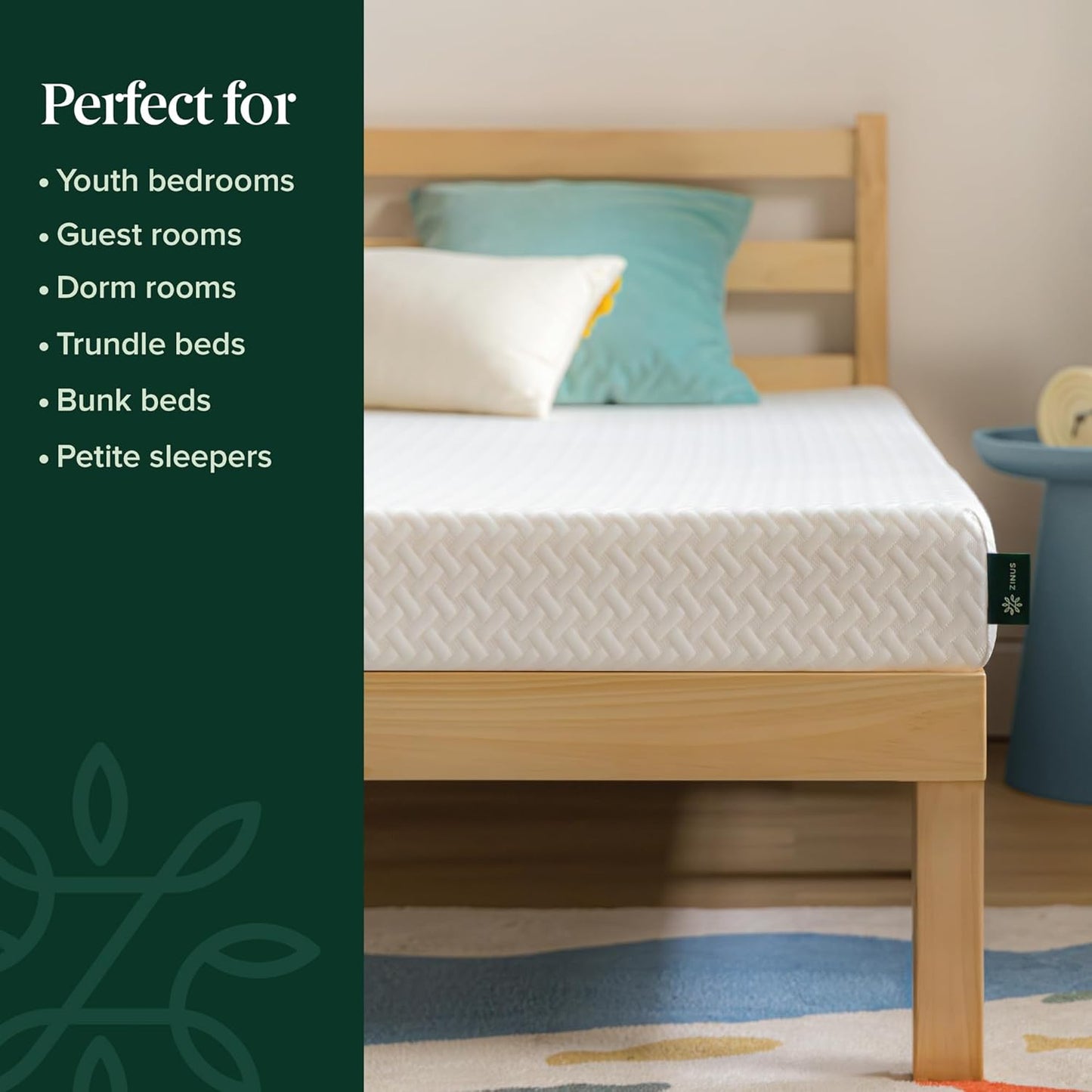 Zinus 5 Inch Twin Memory Foam Mattress - Cooling Essential Design, Medium Feel, Fiberglass Free, Safe Materials