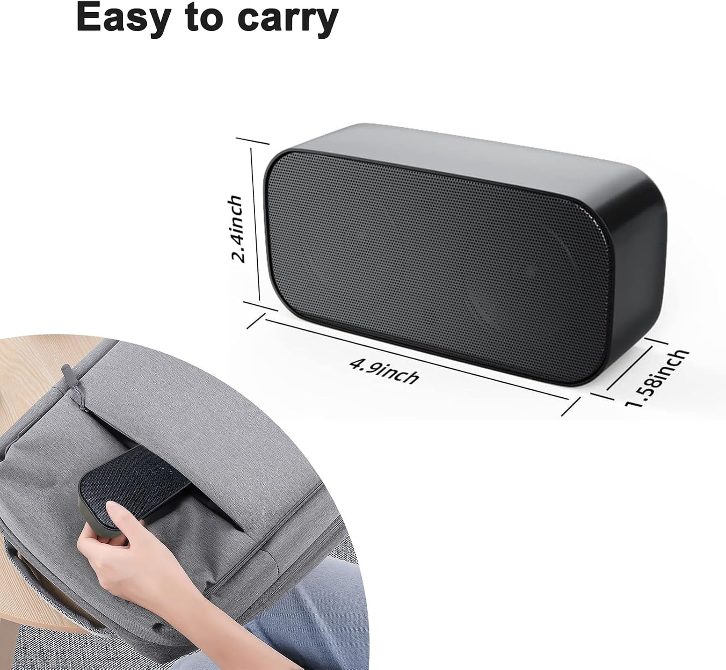 shuley Computer Speaker for Desktop, Wired PC Speaker, Portable USB Speaker for Laptop, Plug and Play, Sound-bar