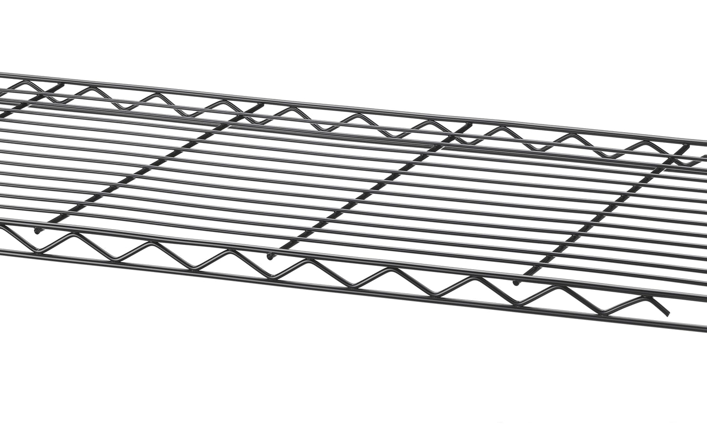 Whitmor 1 Tier Shelving Units, Wire Rack Storage Organizer, 30" L x 14" W x 15" H, Black
