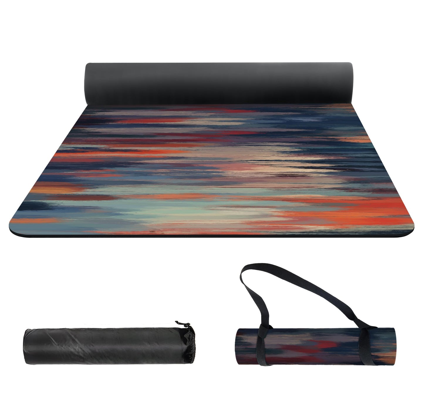 nuveti Yoga Mat Print Extra Thick TPE Non Slip Fitness Exercise Mat with Carrying Bag,72"x24" Extra Thick 6MM Exercise & Workout Mat for Yoga, Pilates Fitness and Floor Exercises