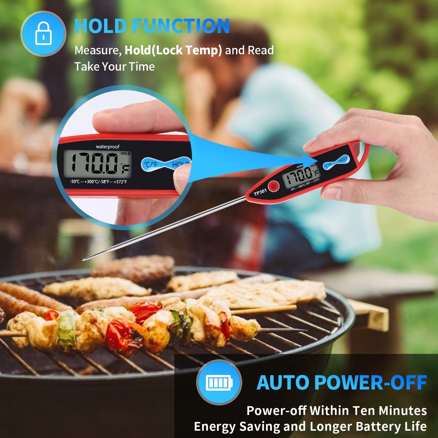 Yacumama Digital Water Thermometer - Instant Read Waterproof Probe for Food, Meat & Milk