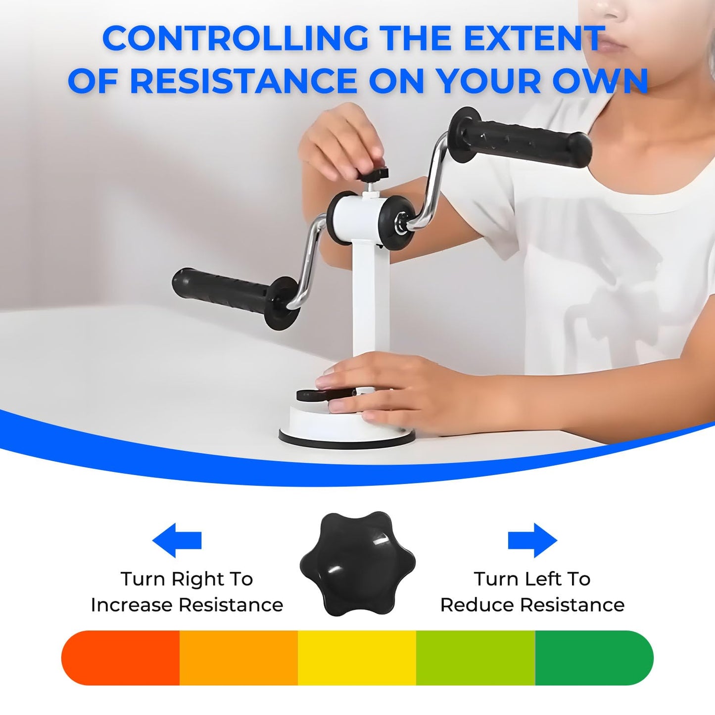 YIBEICO Arm Bike for Physical Therapy for Seniors, Adjustable Resistance for Shoulder and Arm Therapy, Geriatric Rehabilitation Therapy Machine (Model 1)