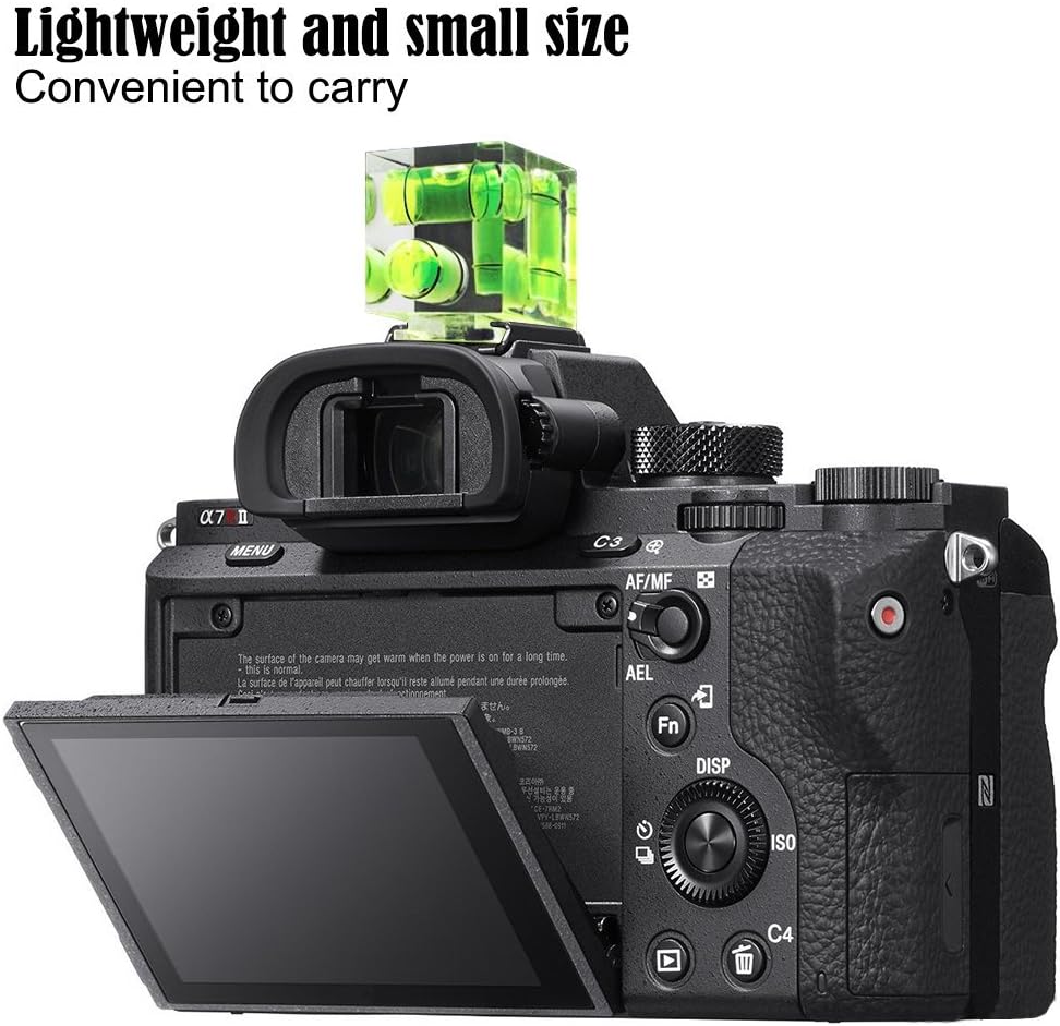 SENHAI 3 (2 Pack) Triple Axis Hot Shoe Bubble Spirit Level Compatible Compatible for Canon Nikon Pentax DSLR Camera
