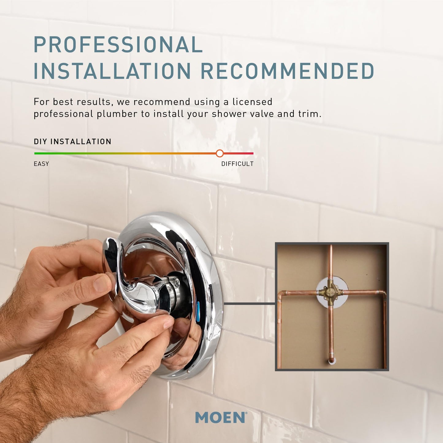 Moen Engage Multi-Function Handshower and Rainfall Shower Head Trim Combo with Handle, Tub Spout, Metal Hose and Valve, Brushed Nickel, 82304SRN