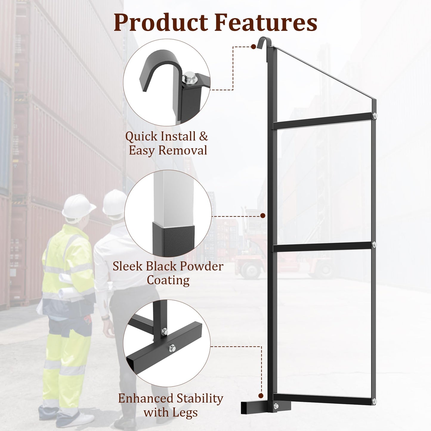 GarveeTech 4-Pack Shipping Container Shelving, 60" x 22" Hanging Cargo Shelving Brackets, 3-Tier Design, Powder Coated Steel, Quick Installation for Trailers, Garages, and Storage Containers