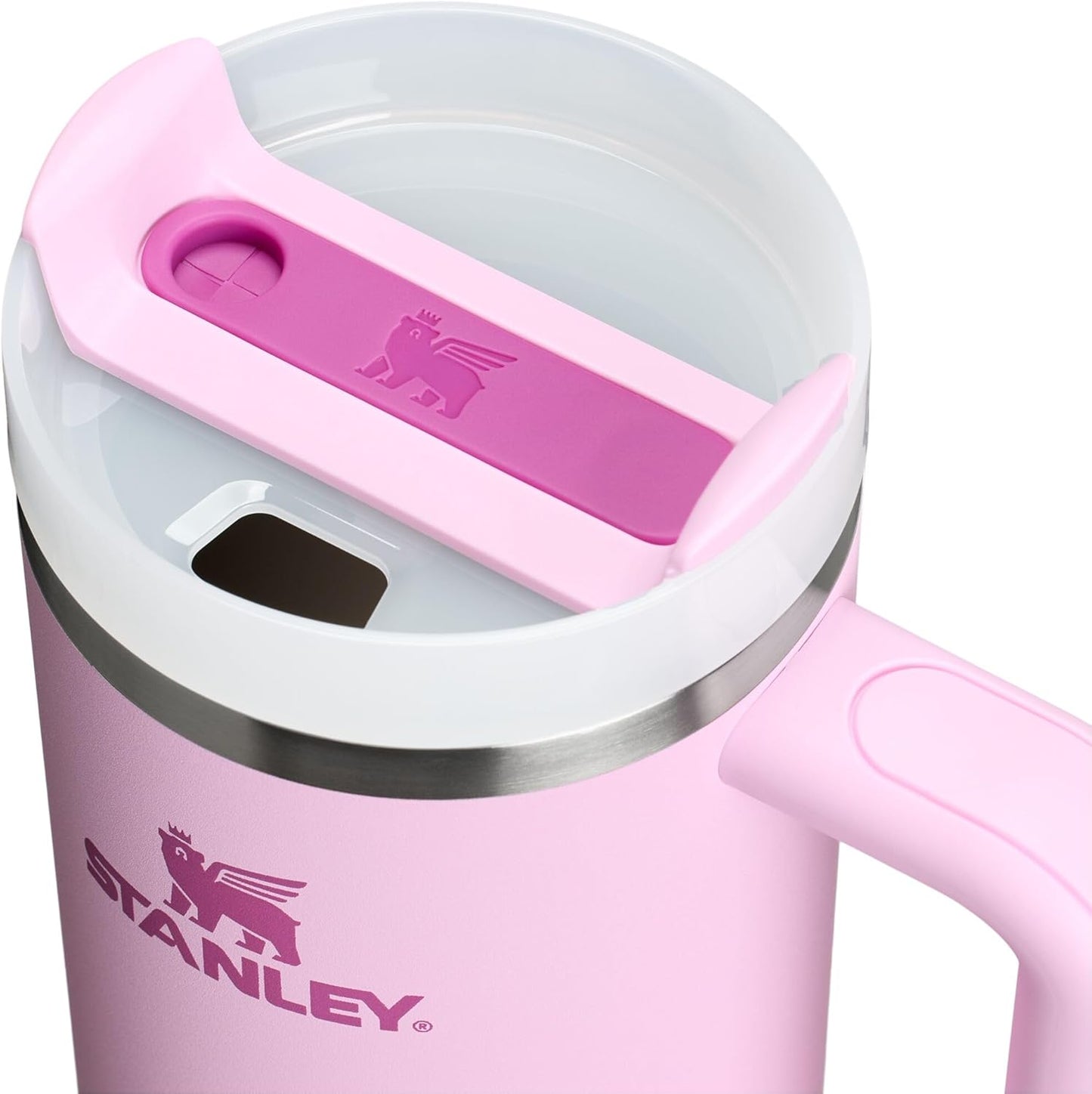 STANLEY Quencher H2.0 Tumbler - 30 oz Insulated Stainless Steel Cup with Handle & Straw | Cherry Blossom