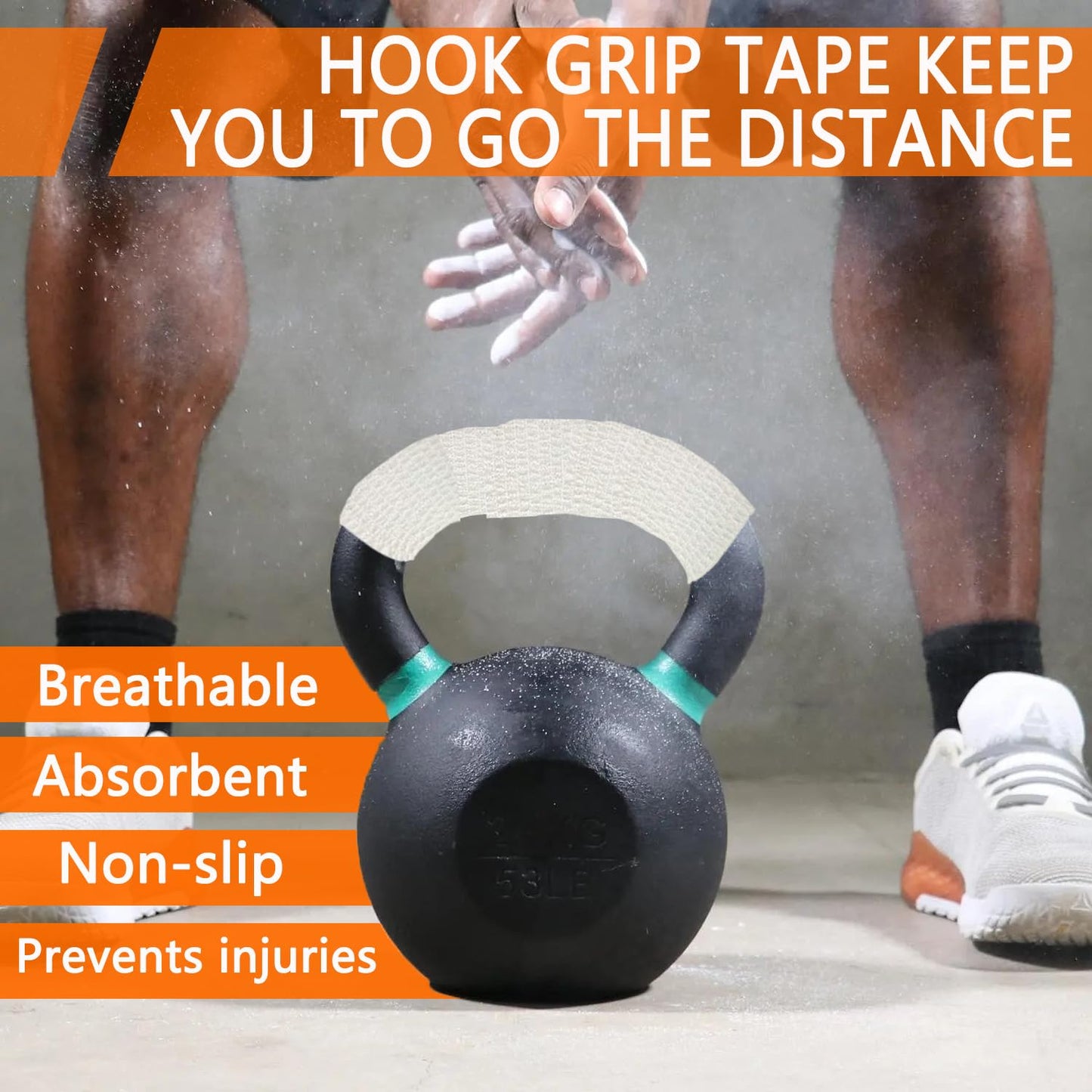 ANAMPION 4 Roll Lifting Thumb Tape for Olympic Weightlifting Gym & Hook Grip Tape for Powerlifting, Cross Training, Gym Tape, Workout, Weight Lifting Tape, Athletic Finger Wrap 1.5inch*7 Yard