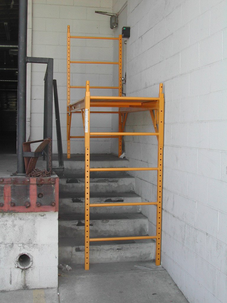 CBM Scaffold Rolling Tower Standing at 17' High with Hatch Deck Guard Rail and U Lock Brace CBM1290