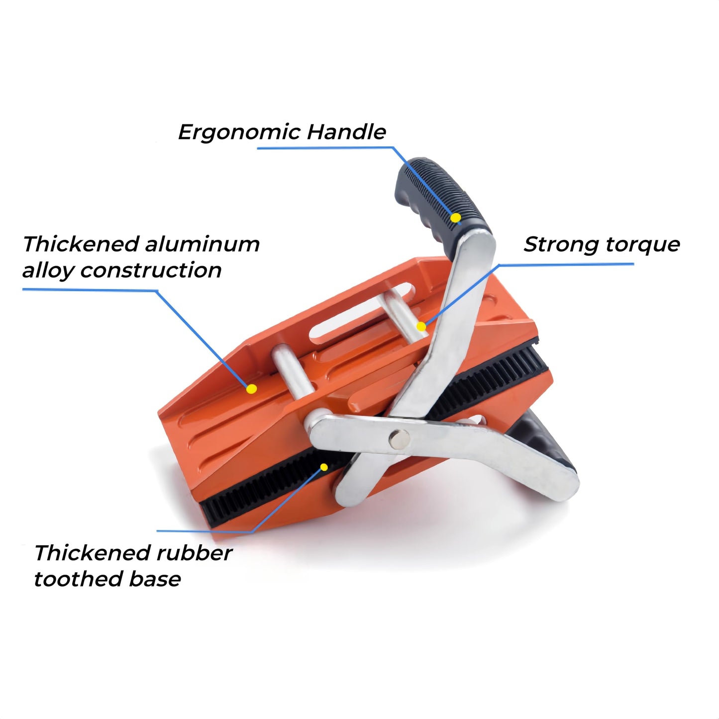 High Eagle 2 Pack Double Handed Stone Carrying Clamps Granite Panel Lifter Tools Rubber-lined for Lifting Quartz Worktop Slab Marble Glass 660lbs Loaded