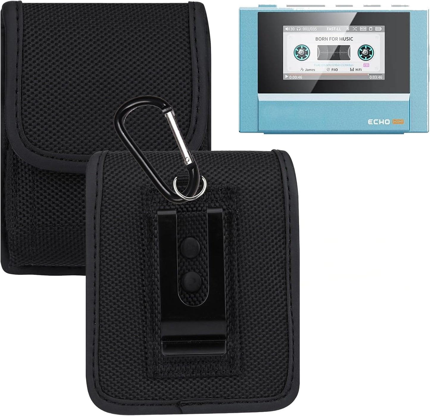 Covthch MP3 JM21 M21 MP3 Compatible with SnowSky/FiiO Echo Mini Player Holster Case, Nylon Pouch Holster with Belt Clip