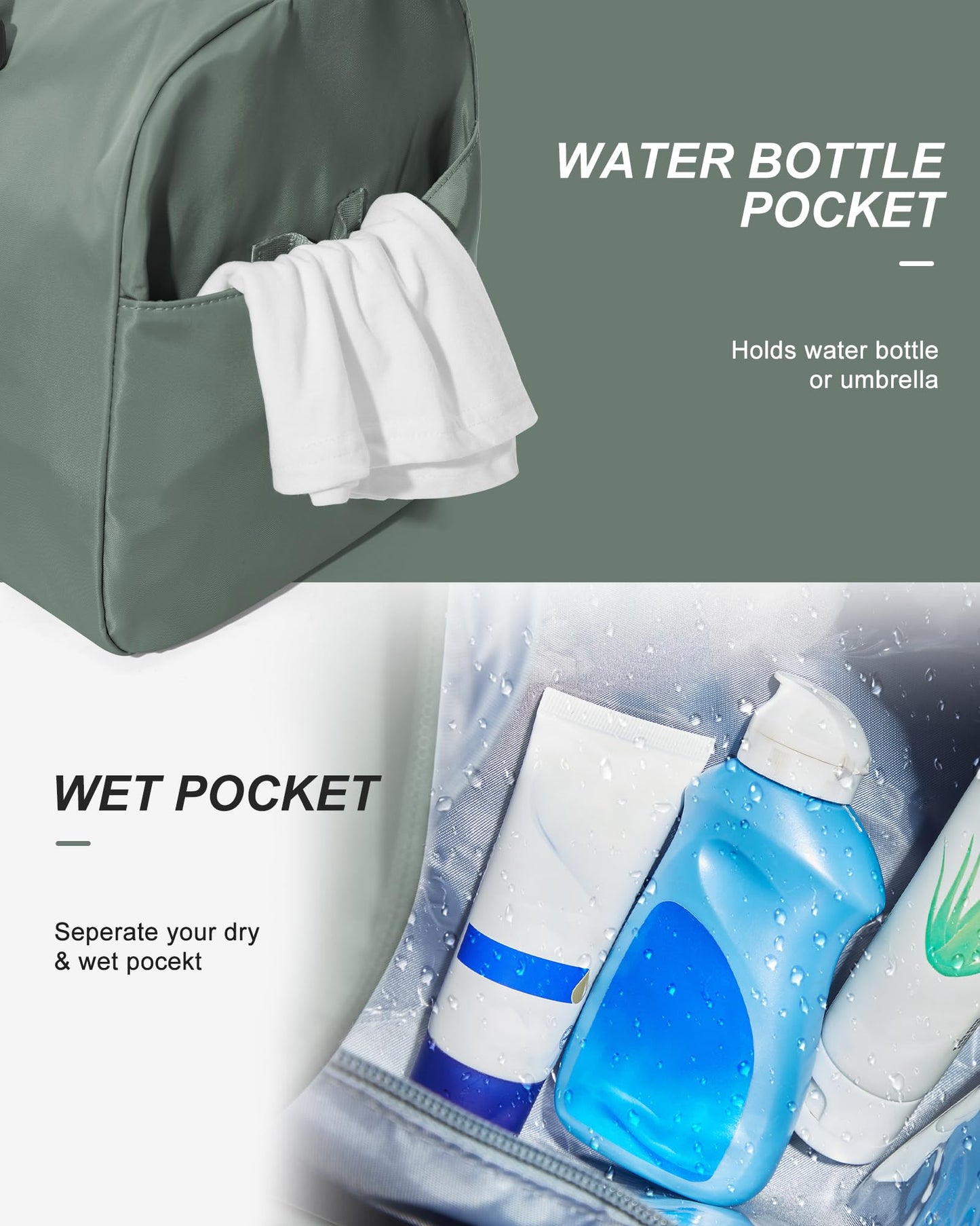 Gym Bag Womens Mens with Shoes Compartment and Wet Pocket Travel Duffel Bag for Women for Plane Sport Gym Tote Bags Swimming Yoga Waterproof Weekend Overnight Carry on Bag Hospital Holdalls