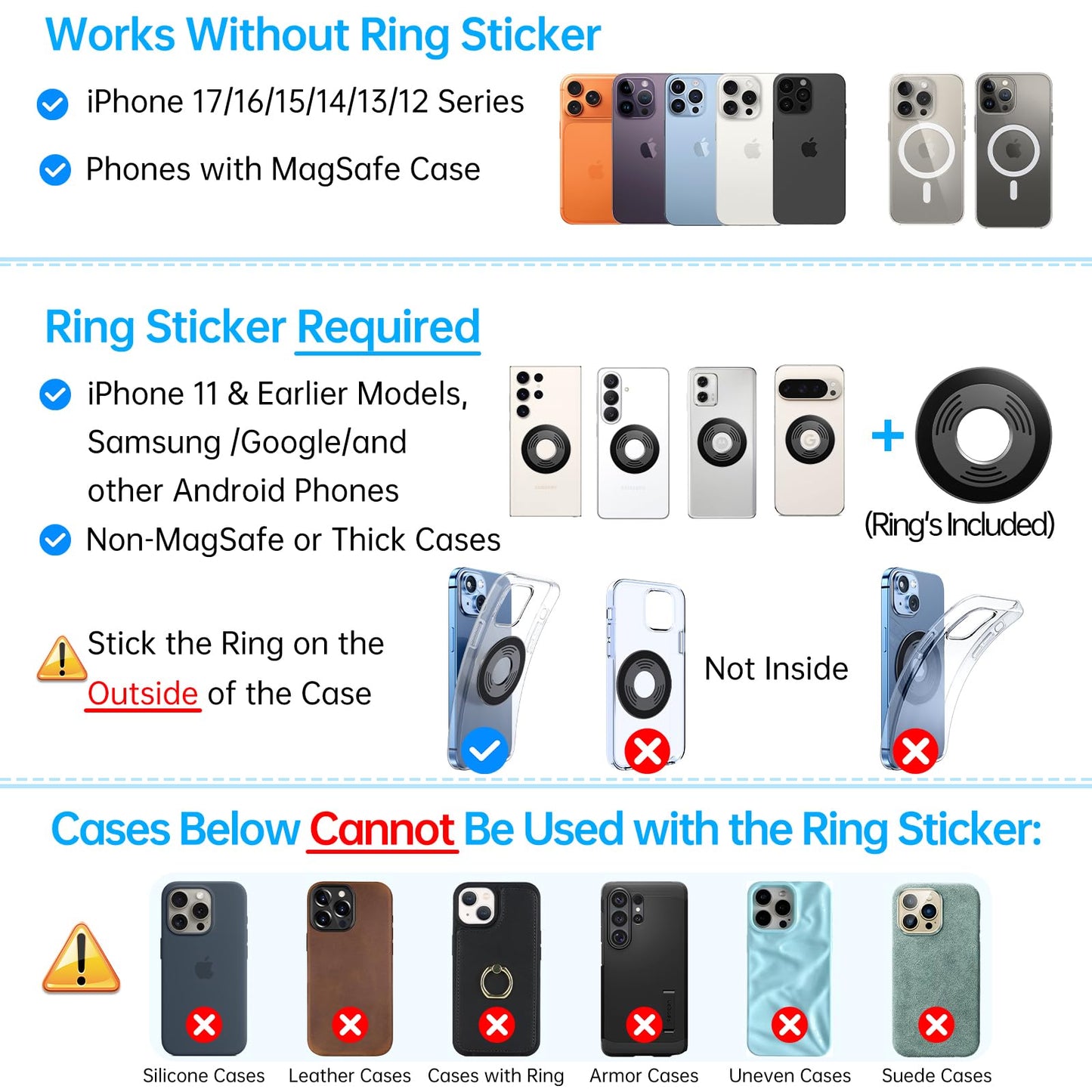 Coolpow【Newest Vacuum Magnetic Phone Holder for Car Phone Holder Mount【Movable Vacuum Suction】Magsafe Car Mount Cell Phone Holders for Your Car Accessories for Women Men for iPhone 17 16(Carbon Fiber)