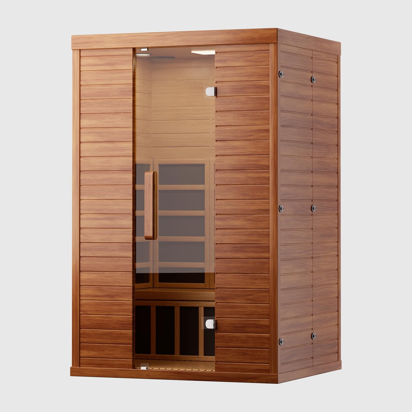 PABIMIA 2-Person Infrared Sauna, Smart App Control, WiFi & Bluetooth, Low EMF 1500W/120V LCD Heater, Indoor Home Sauna with Flame-Retardant Materials