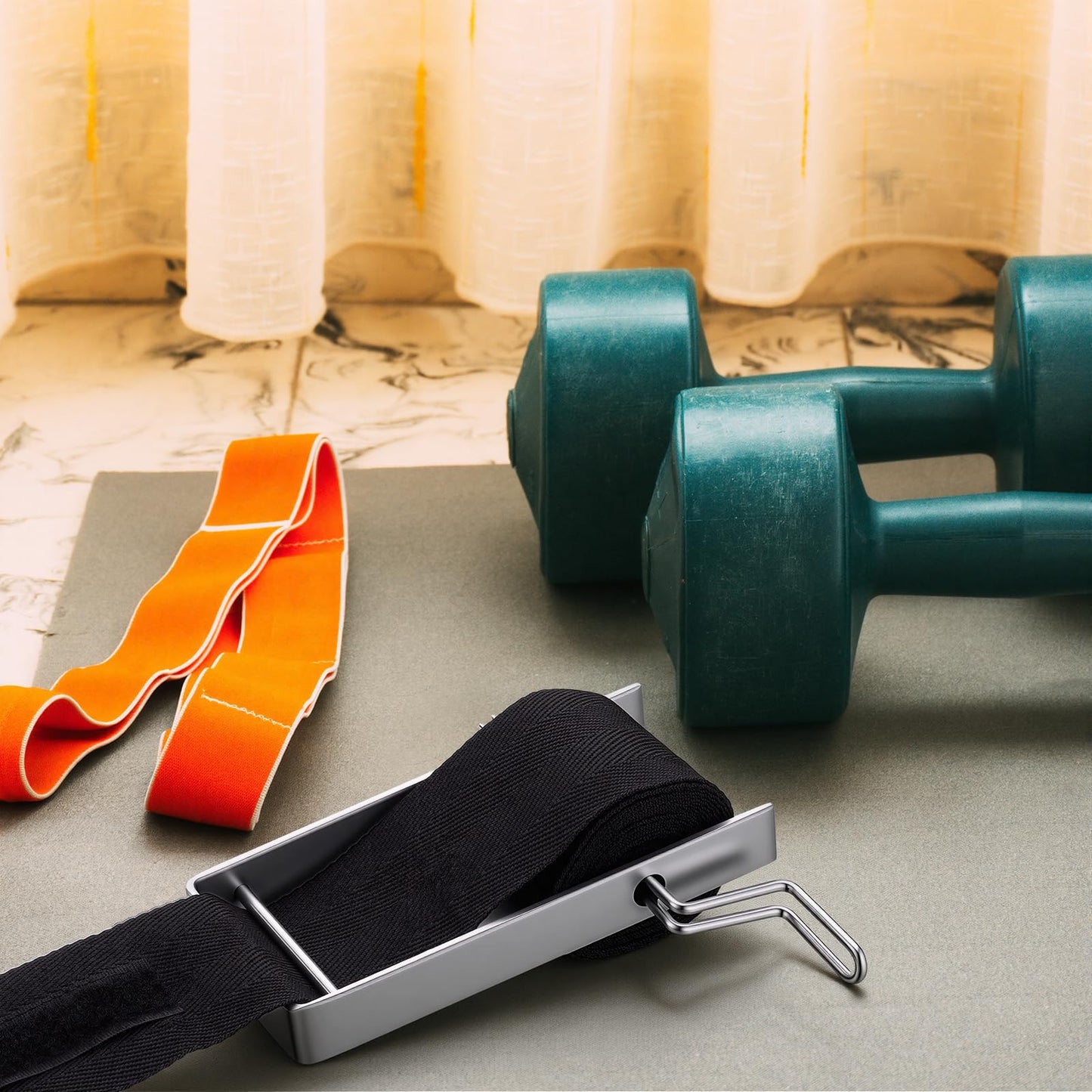 Lanties 2 Pack Hand Wrap Roller Stainless Steel Wrist Roller Portable Zip Hand Wraps Equipment Fits 2" Wide & Any Lengths Wraps