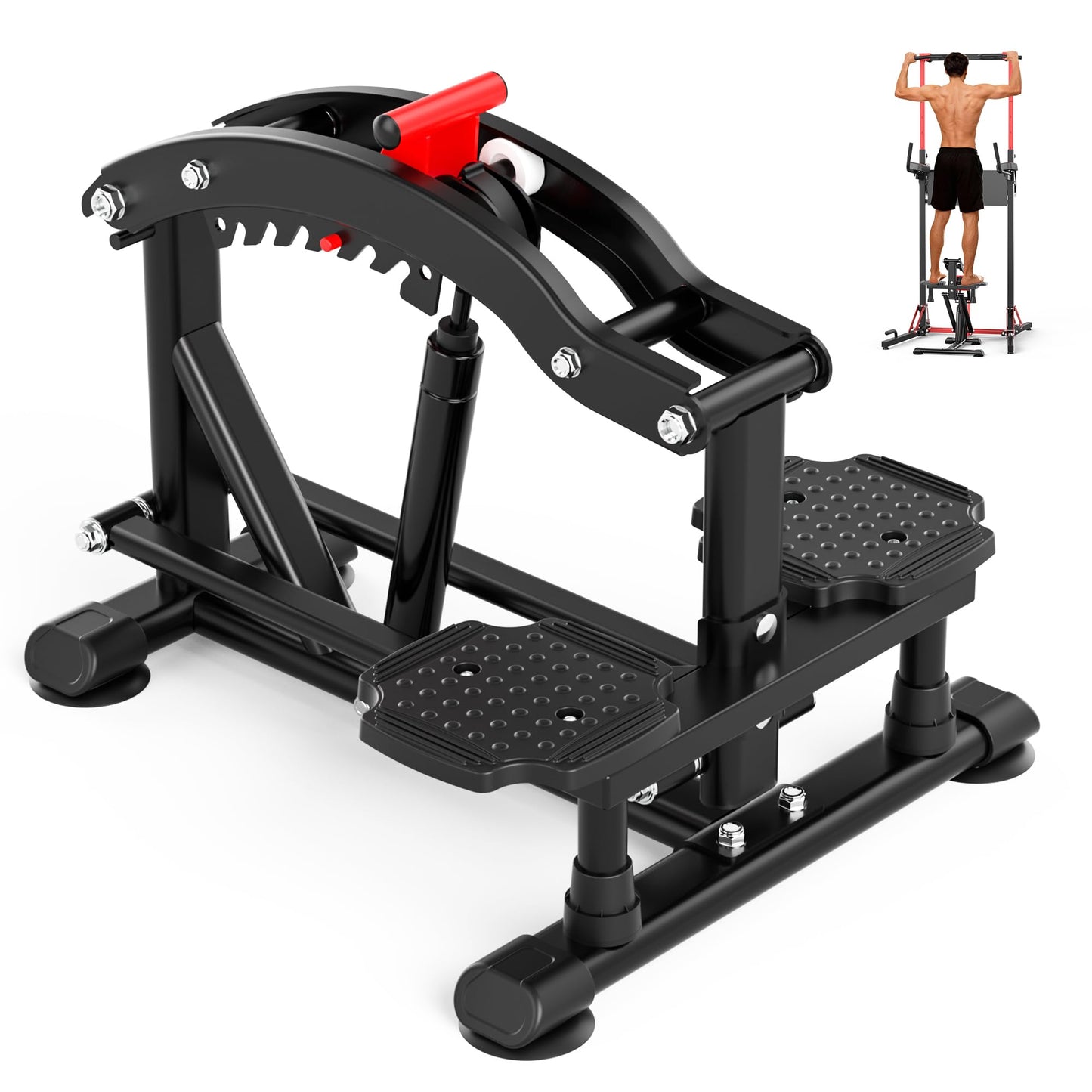 ONETWOFIT Pull Up Assistance Machine 660 LBS, Multi-Function Adjustable Power Assist for Pull Up Bar/Power Tower/Dip Station/Gymnastic Bar, Home Gym Strength Training Fitness Equipment (Black)
