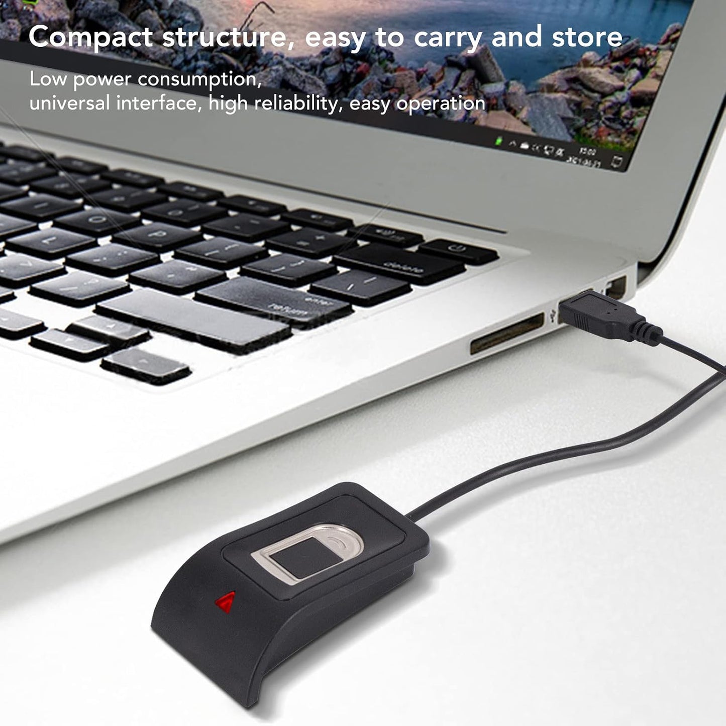 ZJchao 360 USB Fingerprint Reader Scanner, Mini Key Reader and Attendance Machine for with Calibration