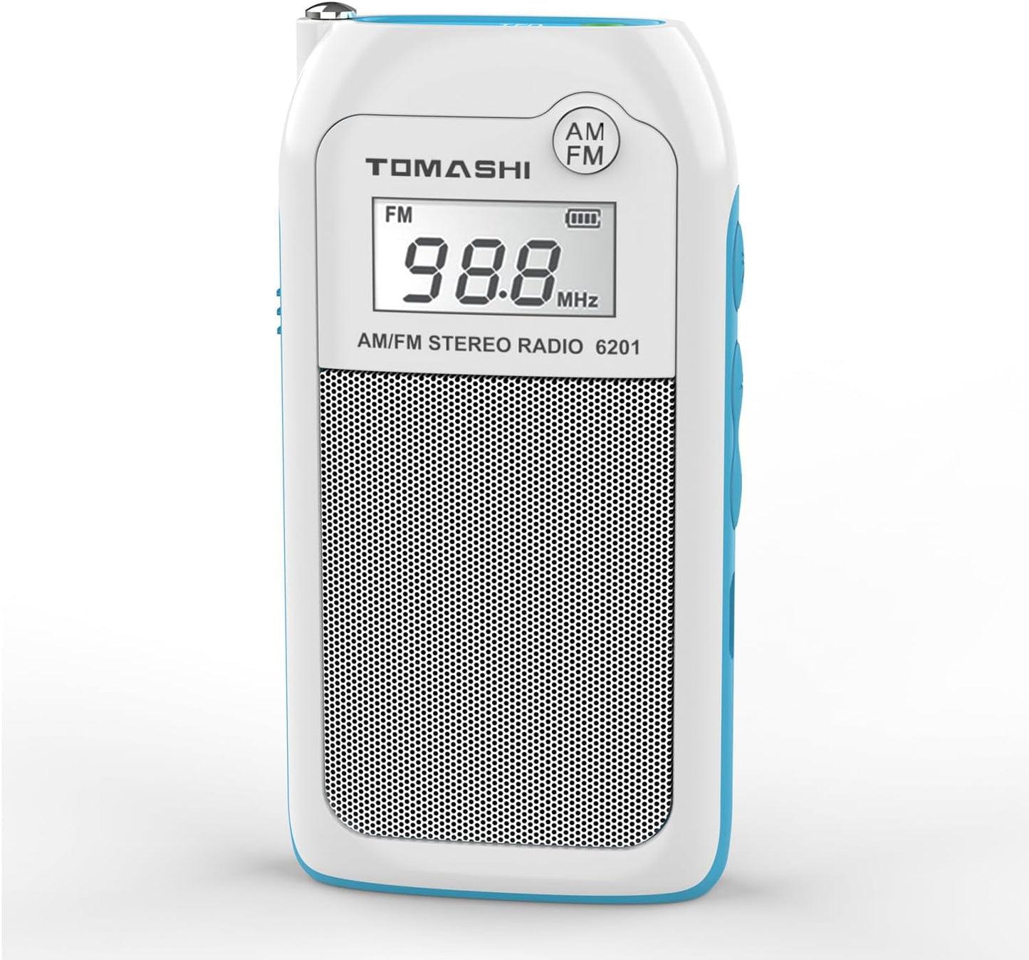 TOMASHI Preset MP3 Tiny Portable AM/FM Radio with DSP, Auto Scan & Channels, Stereo Headphone Output, Micro SD Player