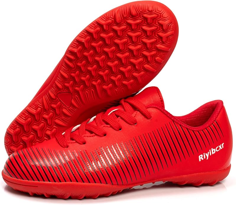 Women Soccer Cleats Lace-Up Turf Football Shoes Indoor Outdoor Low-Top Fustal Soccer Training