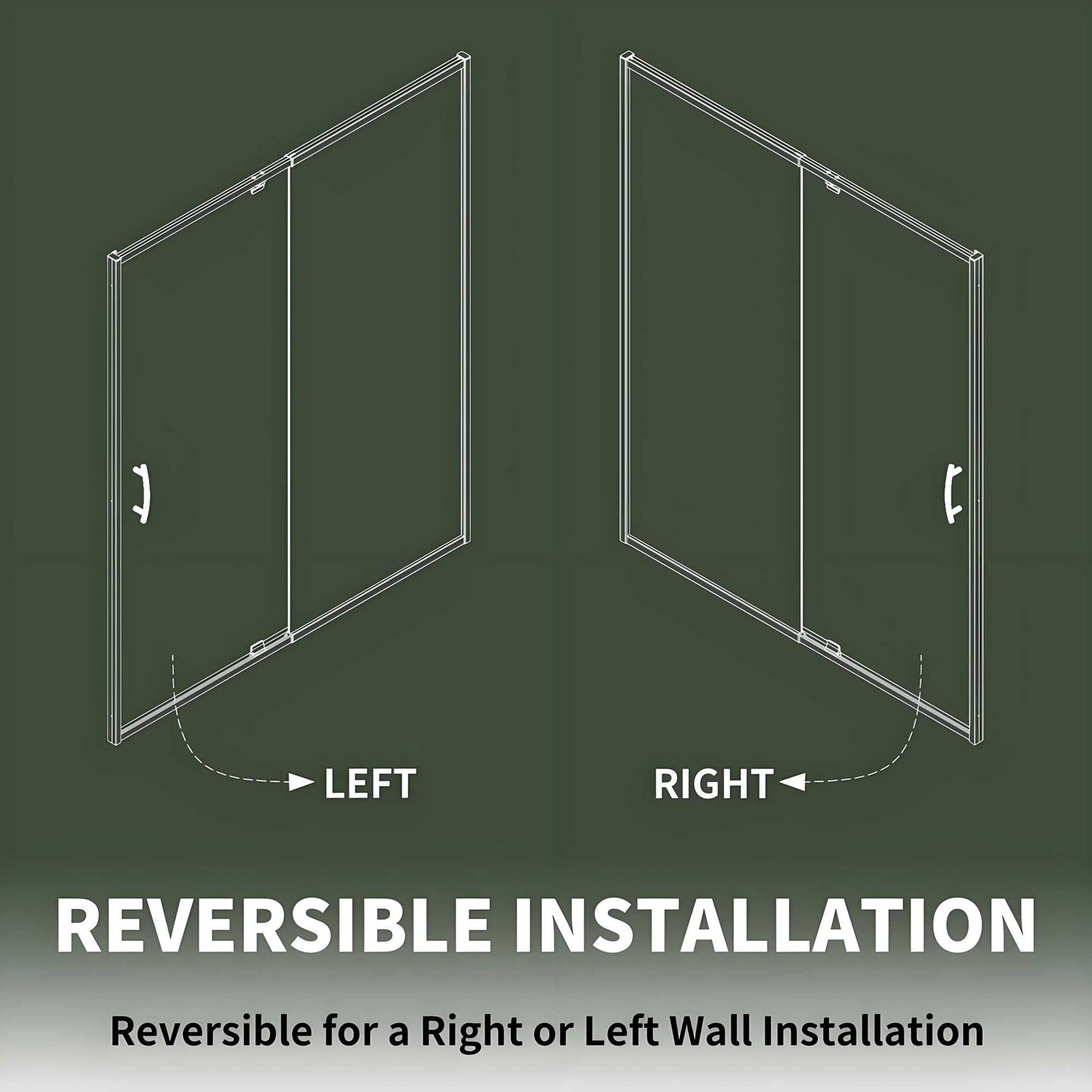 Rodkedc 44-48" W x 71" H Pivot Glass Shower Door,Grid Pattern,1/4"(6mm) Thick SGCC Tempered Shower Glass Door,Matte Black Shower Door,Reversible Installation
