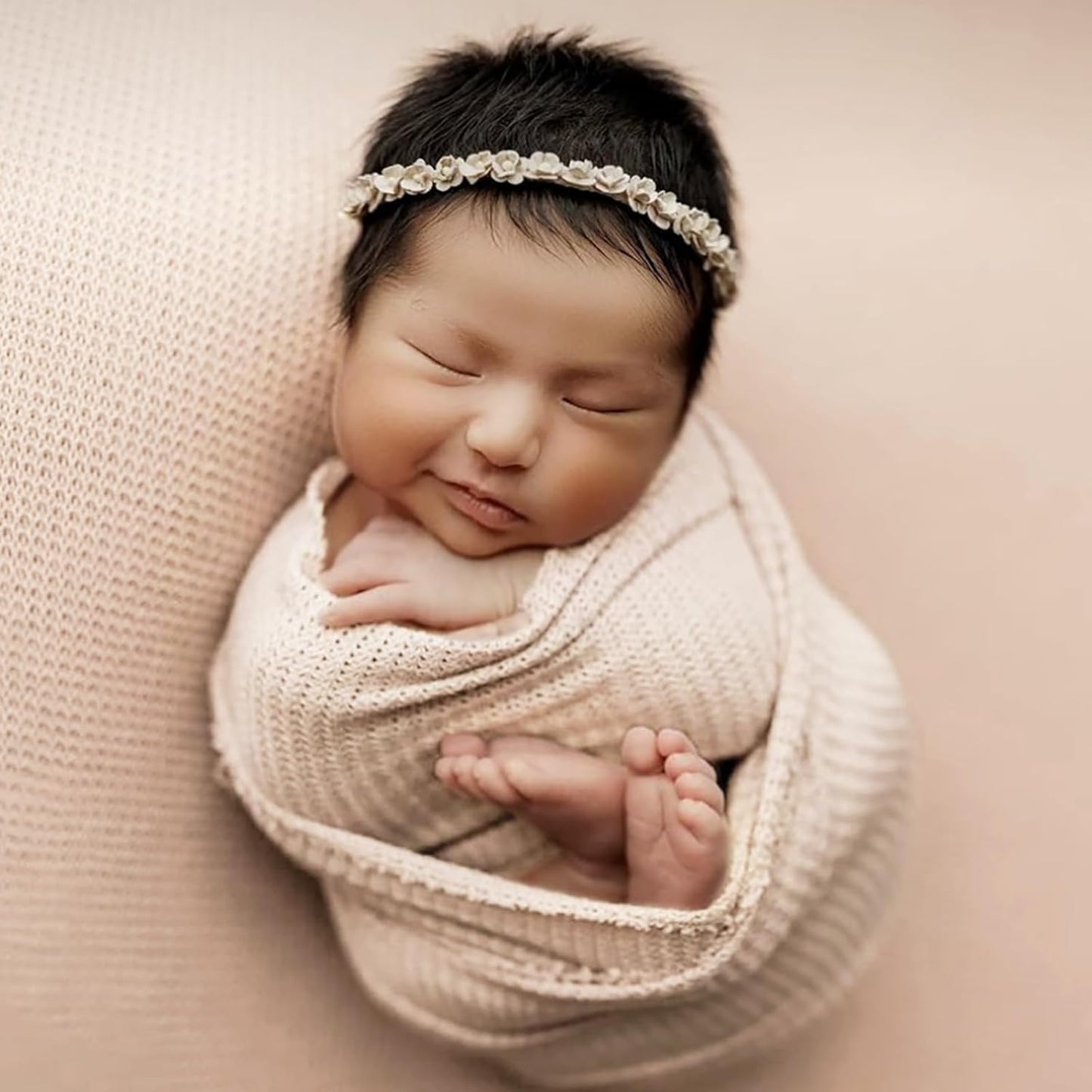 ForBaysy Newborn Photography Props for Baby Boys and Girls Newborn Wraps for Infant Baby Photoshoot Waffle Texture Knit