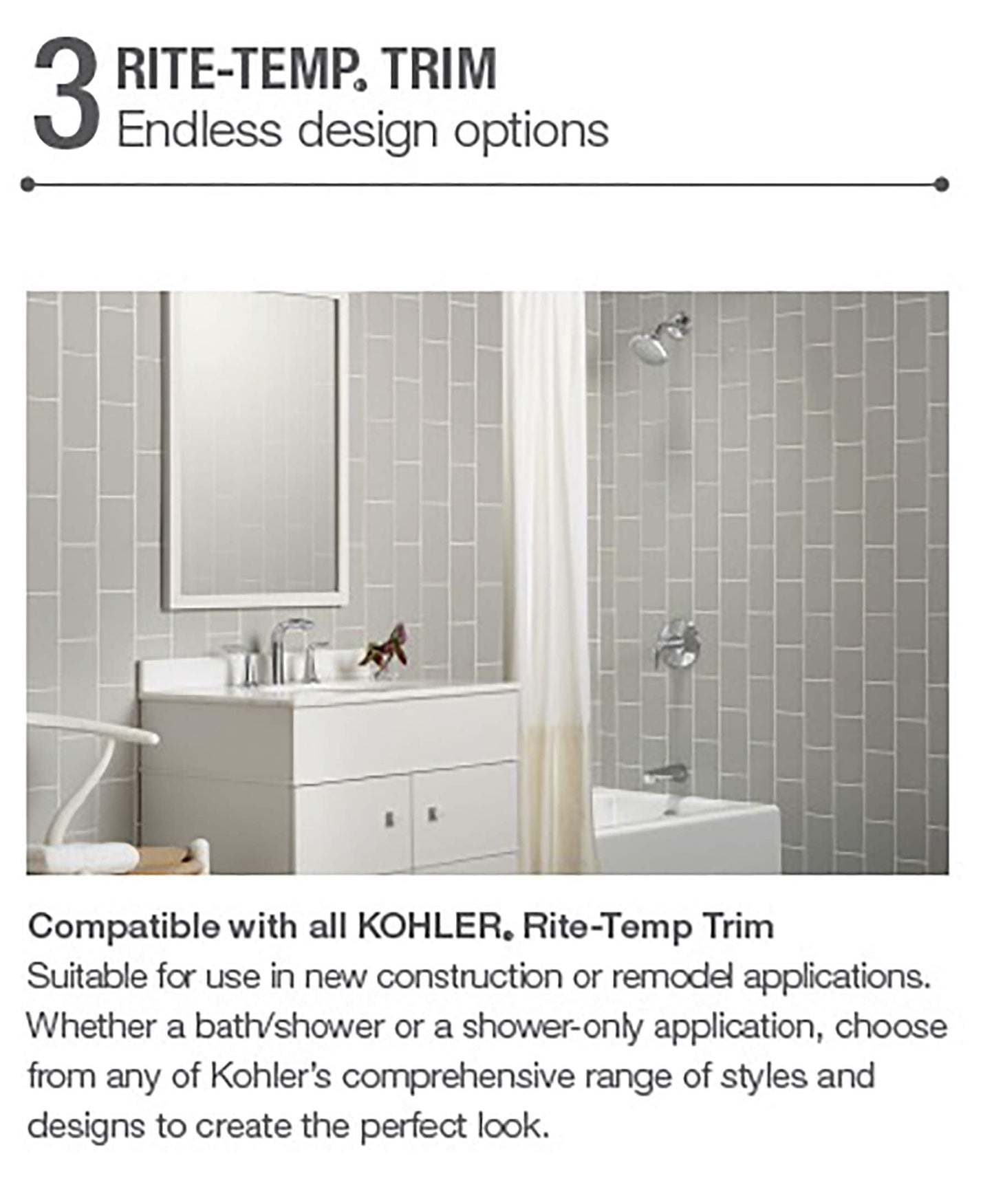KOHLER 8304-K-NA Rite-Temp Pressure-Balancing Valve Body and Cartridge Kit, Shower Valve System, 5.0 GPM, Simple Installation & Maintenance