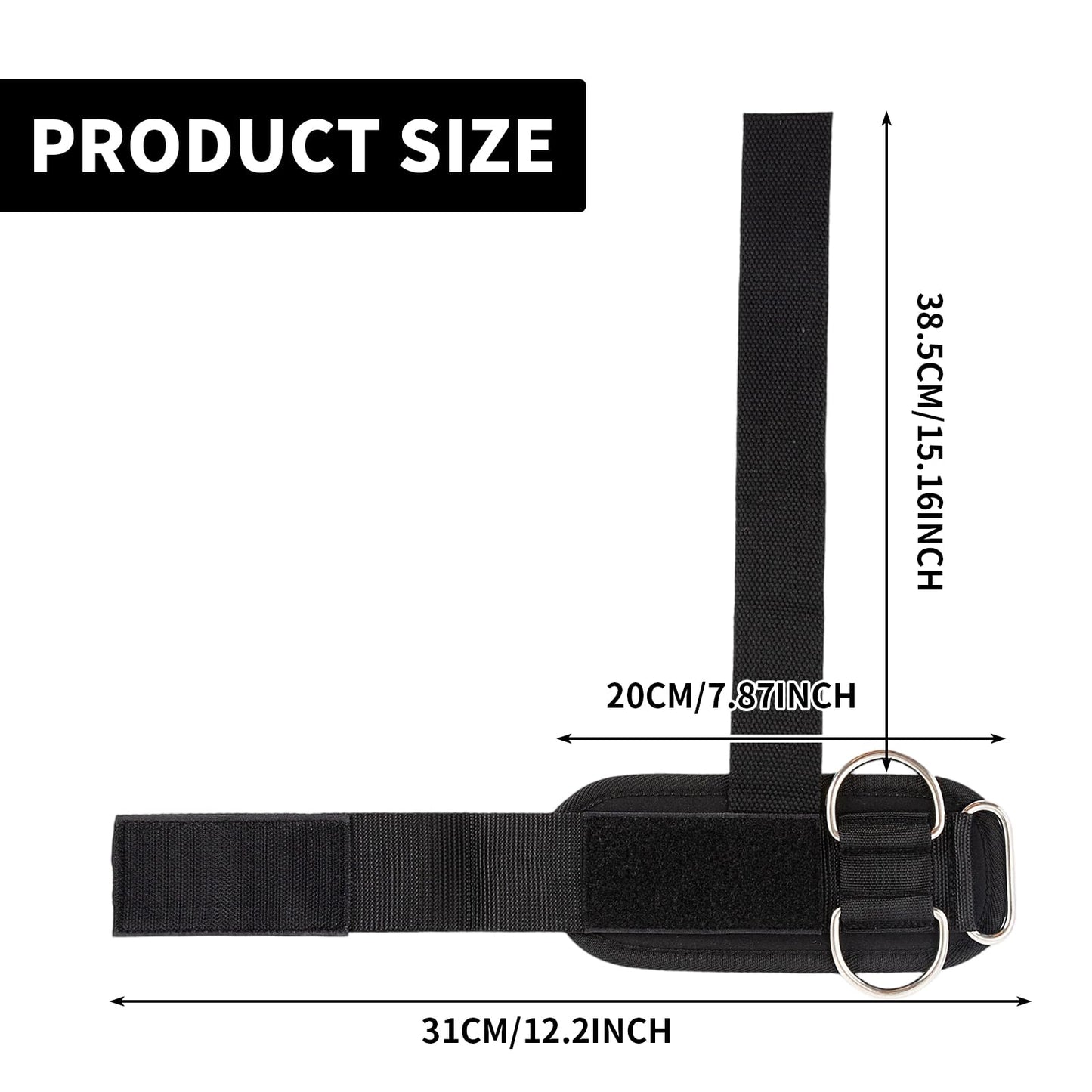 2 Pack Weightlifting Straps with D Ring, Non-Slip Padded Wrist Cuffs for Men & Women, Heavy Duty Gym Lifting Straps for Bodybuilding, Deadlifts, Pull Ups & Cable Machine Workouts