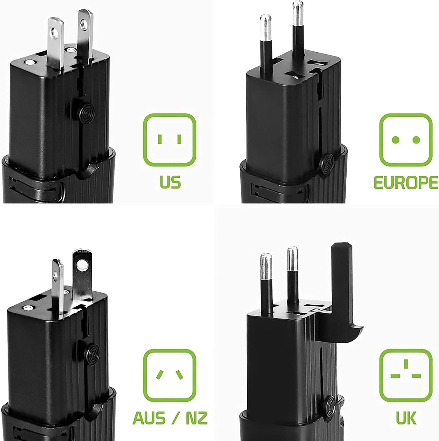 Works For One Vision by Cellet Dual Universal USB Adapter Works for Motorola One Vision for Worldwide Power and Travel