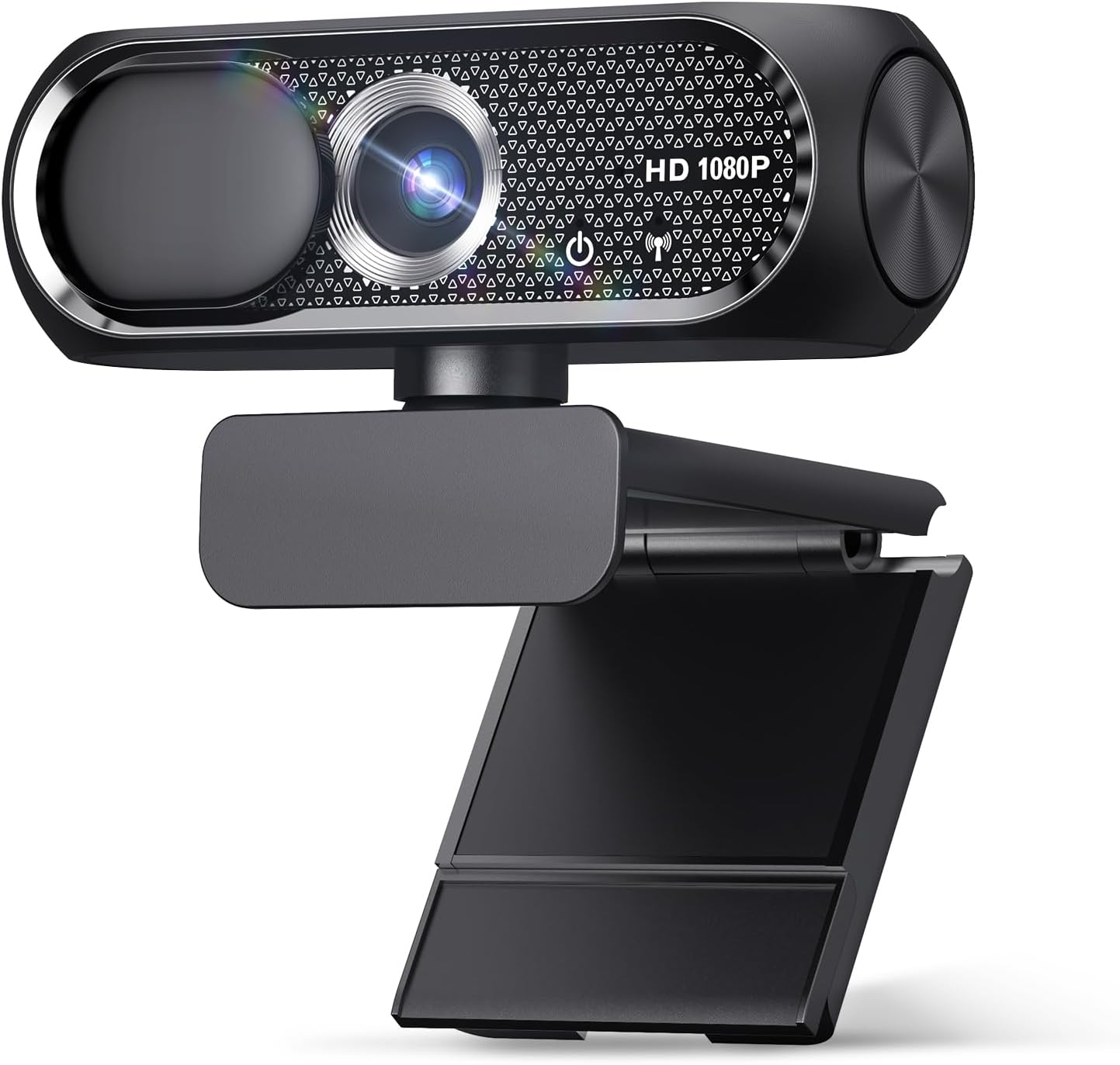 Shcngqio 1080P HD Webcam with Microphone, Noise Cancellation, Privacy Cover, Wide-Angle Lens, Auto Light Correction