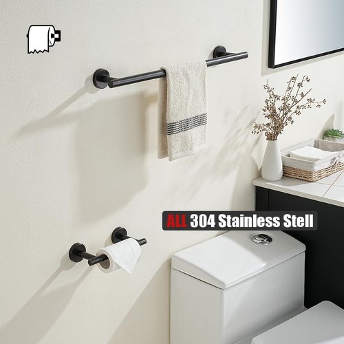 JQK Bronze Toilet Paper Holder - Wall-Mounted Double Post Design | 304 Stainless Steel for Mega Rolls, Oil Rubbed Bronze