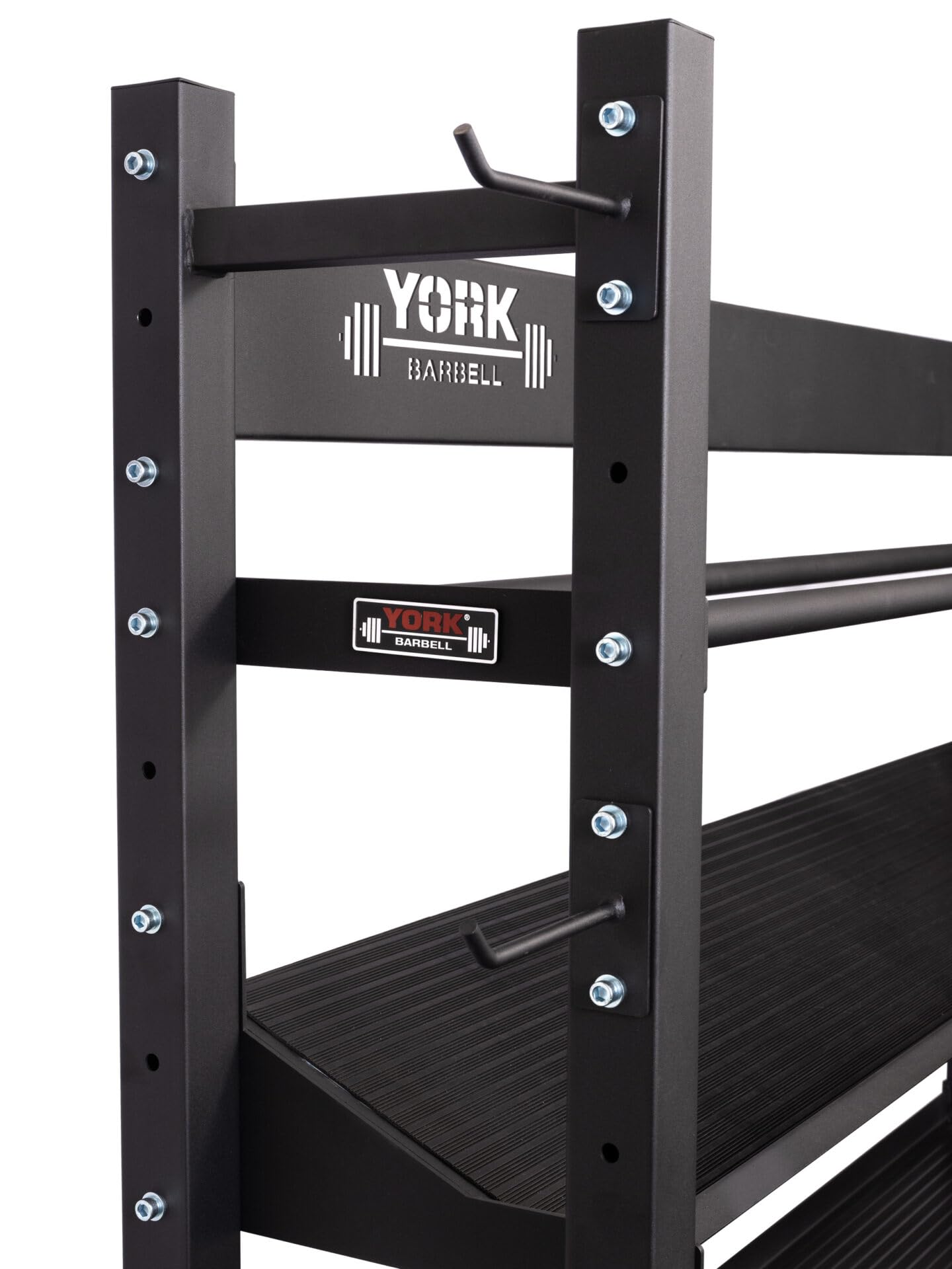 Hydra Fitness Exchange Multi-Purpose Gym Storage Rack – Heavy Duty Fitness Equipment Organizer with Dumbbell Shelf, Bumper Plate Storage, Olympic Bar Holders, Ball Rack & Accessory Hooks