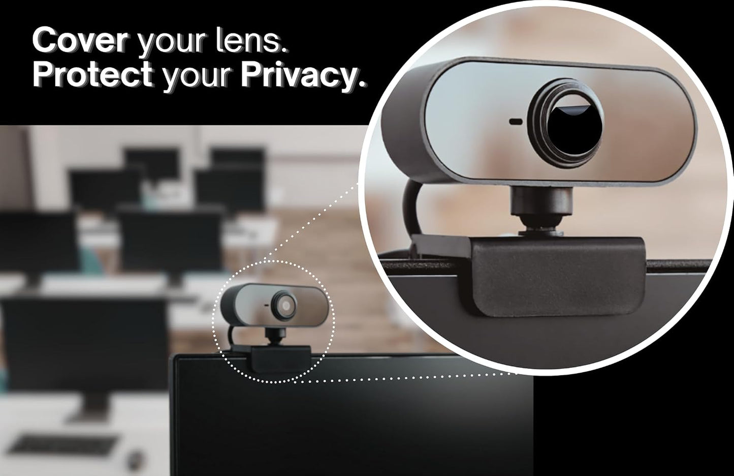 250 1/4 Inch Pieces Webcam Cover Dots, ChromaLabel Black Privacy Stickers, Laptop Camera Covers for Security and Travel
