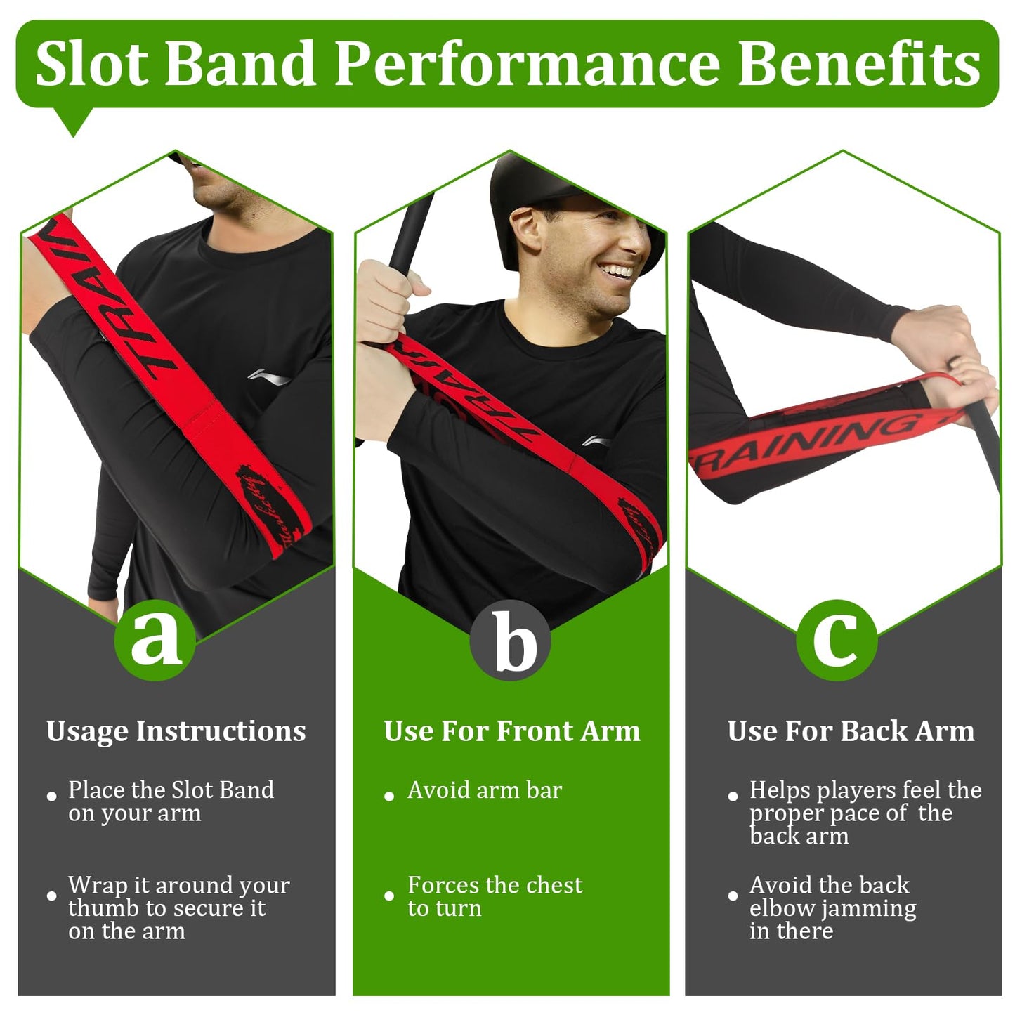 HOTETRI Baseball/Softball Training Equipment for Batting Training, Swing Trainer Aid, Hitting Trainer, Baseball Training (Black - Body Band)