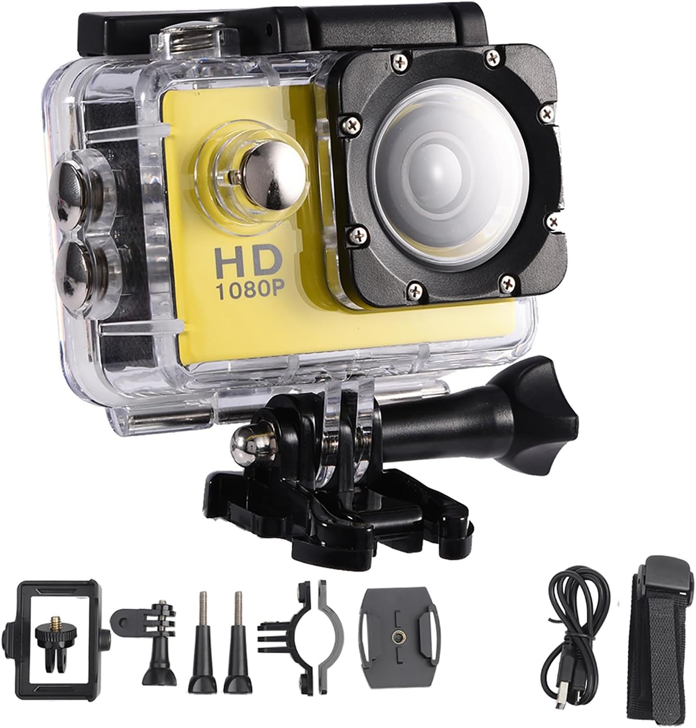 ASHATA 2" 30m Action Camera Camcorder with Screen, Depth Action Video Camera Camcorder with Bracket for Outdoor Sports
