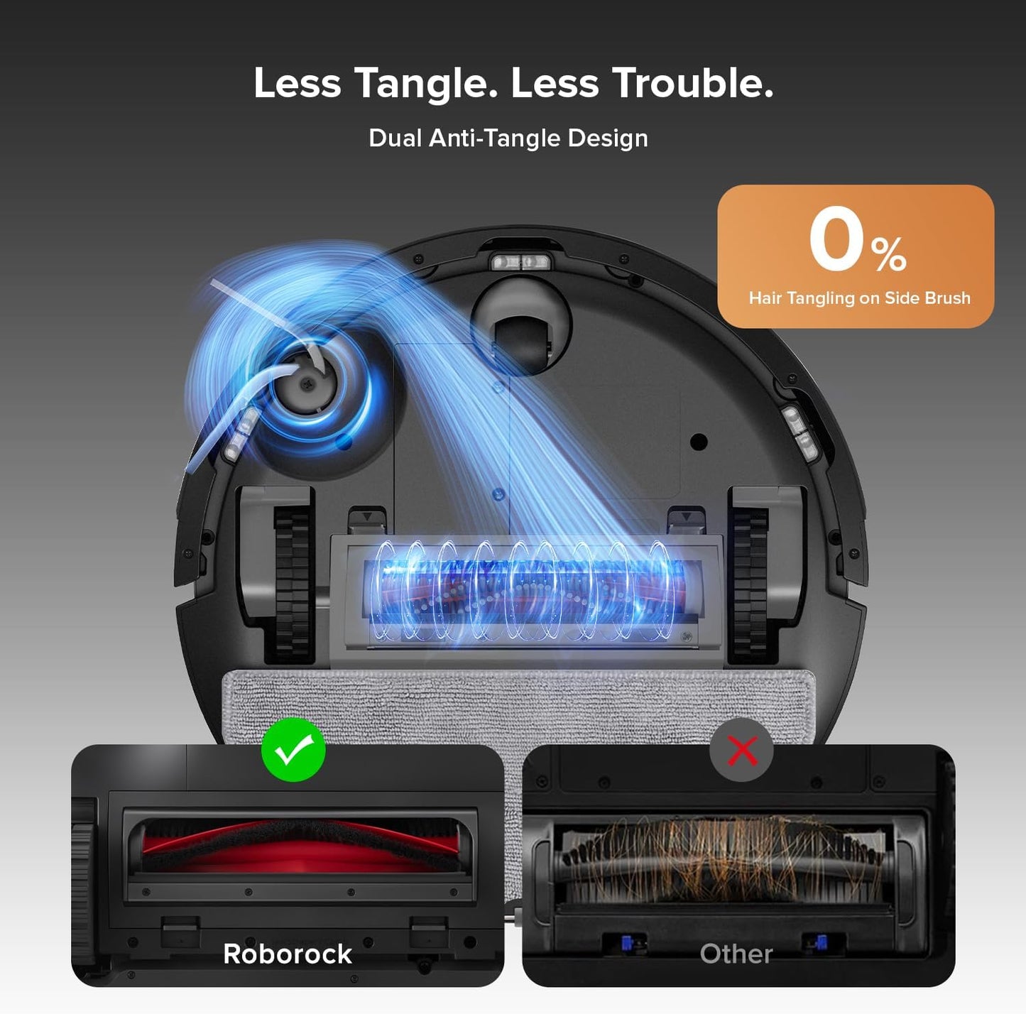 Roborock Q10 S5+ Robot Vacuum & Mop - 10,000Pa Suction, 70 Days Self-Emptying, Sonic Mopping | Black
