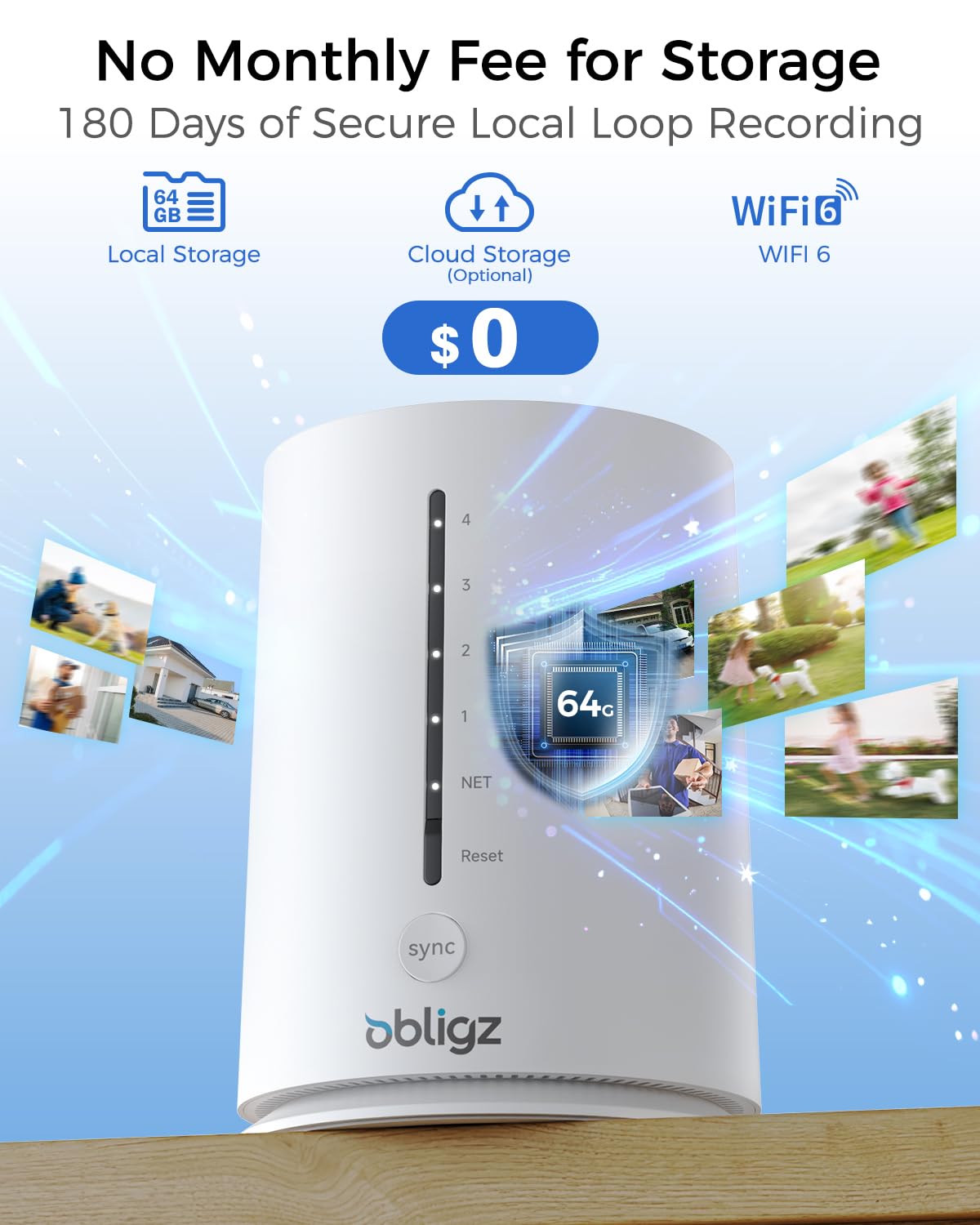 obligz Solar Security Cameras Wireless Outdoor, 4MP Cameras for Home Security Camera System, 64GB Local Storage, No Subscription, Easy Setup, Color Night Vision, 2.4 & 5G WiFi, 2-Cam Kit