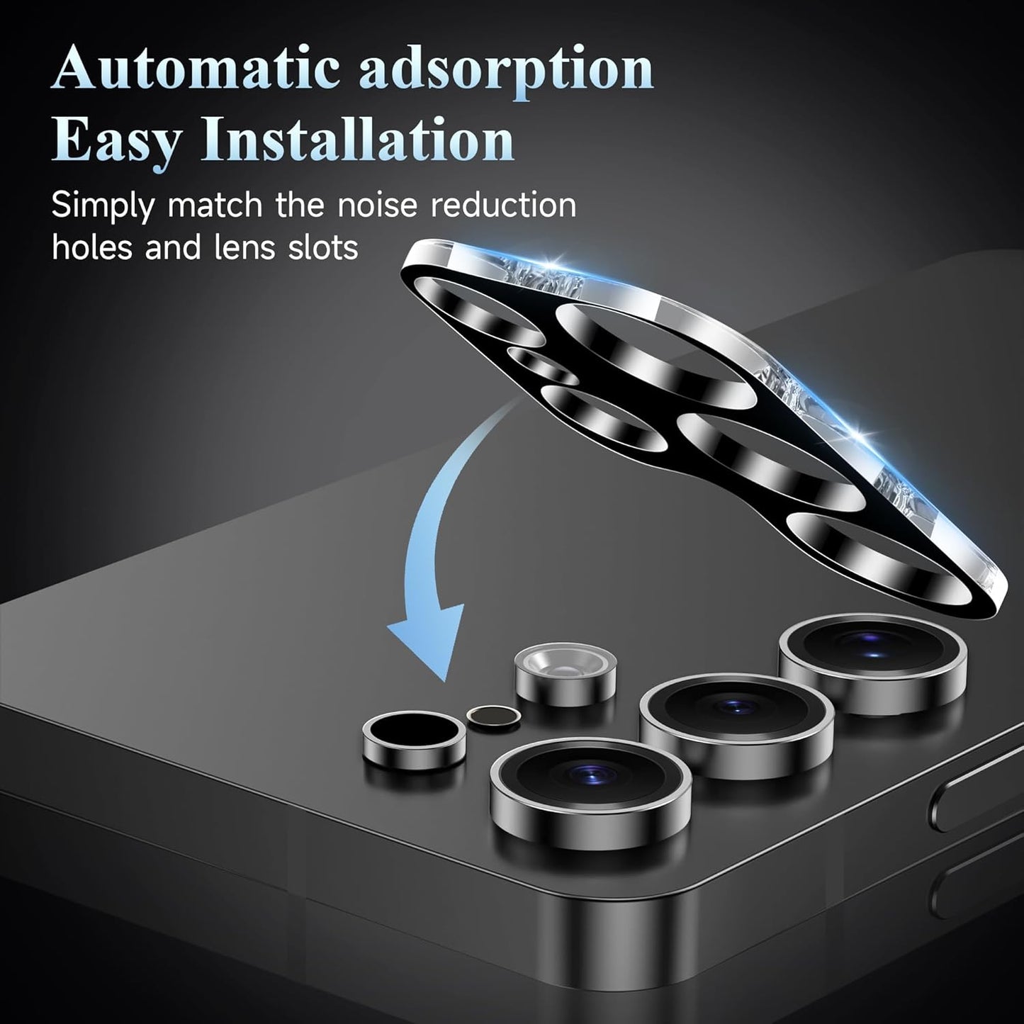 4 Pack S25 9H S25 Camera Lens Screen Protector for Samsung Galaxy Ultra, Tempered Glass Camera Lens Cover Decoration