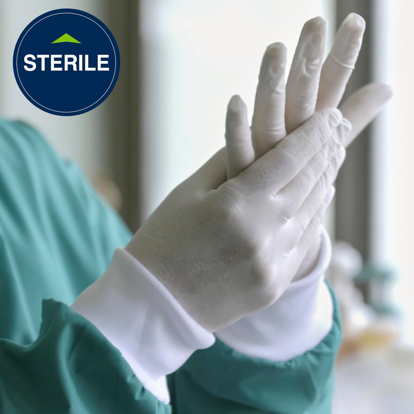 HALYARD Surgical Gloves Sterile Polyisoprene Individually Wrapped Pairs Powder Free Medical Disposable Gloves, 9.4 mil, Size 8.5 Large, White, SGL95085 (Box of 50 Pairs - 100 Total)