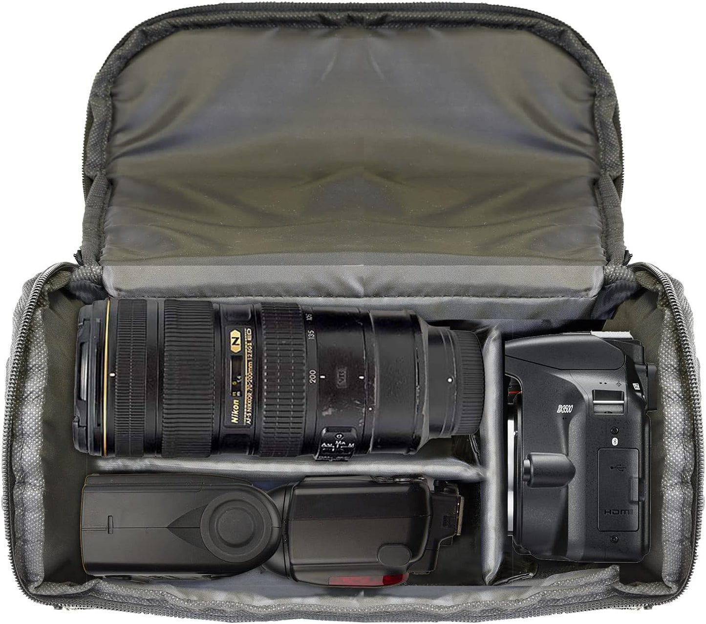 CR-350 1-2 2 VidPro Medium Gadget Bag for DSLR Camcorders and Video Cameras Holds Camera Bodies and additional Lenses