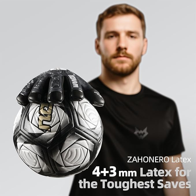 WVVOU Soccer Goalie Gloves for Adults and Youth, High Performance Goalkeeper Gloves with 5 Detachable Finger Saves, Soccer Gloves with 4mm Sticky Latex Palm