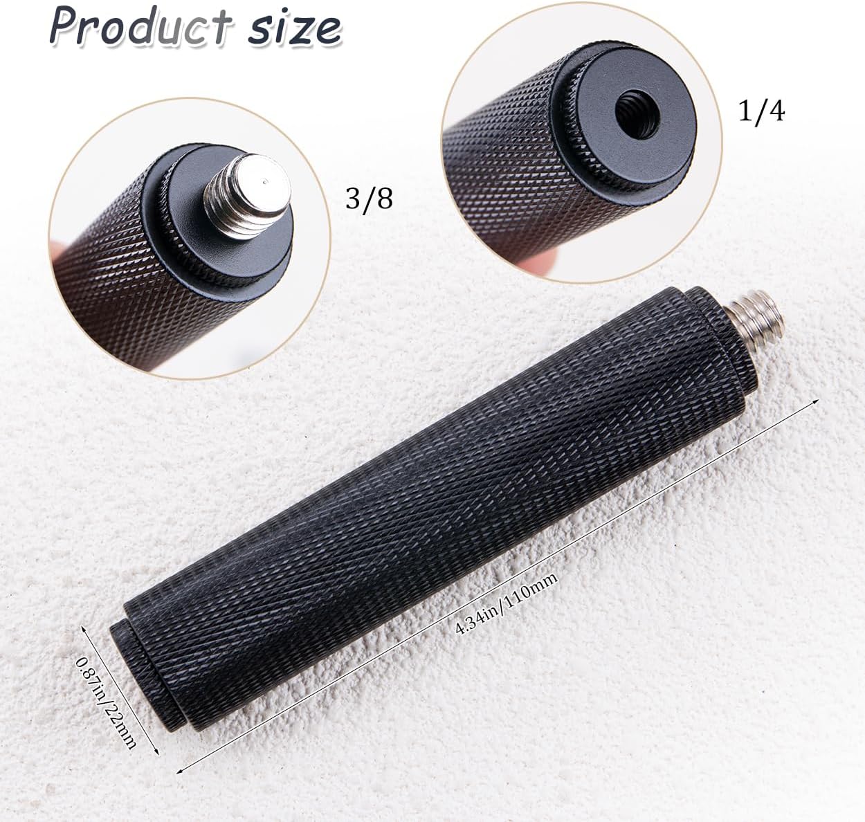 ZORZA 1Pcs 1/4" 3/8" Multi-Functional Camera Handle Grip Photography Videography Stabilizer with & Screw Essential