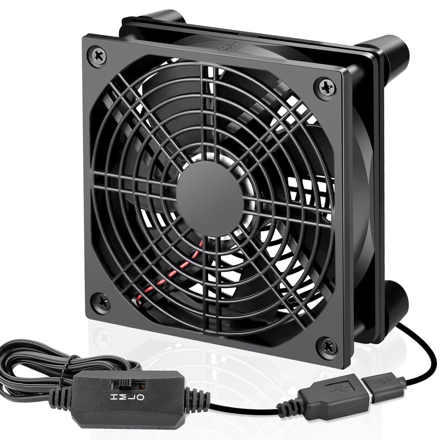 120mm 5V USB Quiet Computer Cooling Fan with Multi-Speed Controller for Router WiFi Modem Xbox TV Box DVR PlayStation
