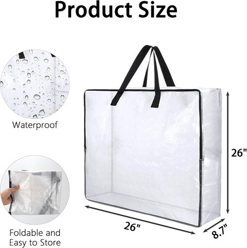 4 Pack Wreath Storage Bag - 26 Inch Reinforced Wreath Container with Smooth Zippers | Foldable for Christmas & Seasonal Decor