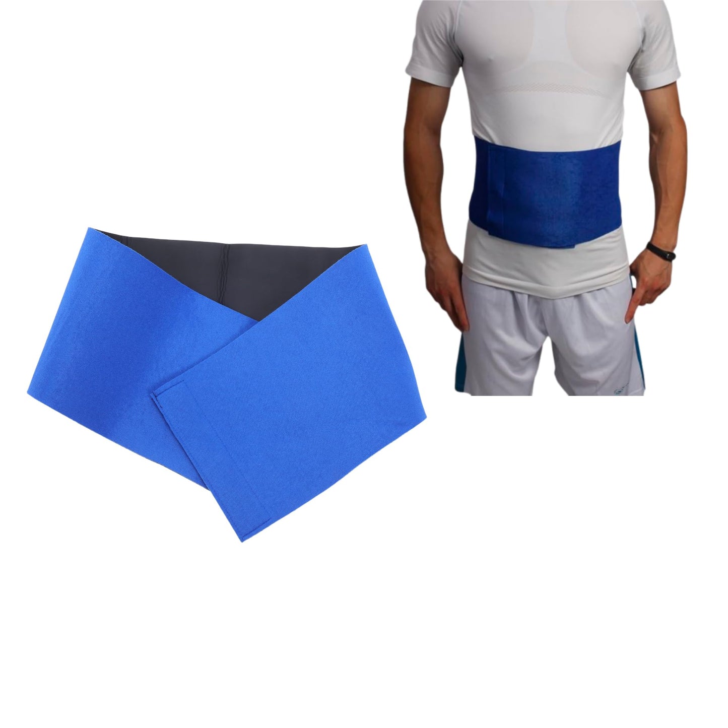 POPETPOP Waist Trainer Belt for Women: Postpartum Workout Waist Cincher Trimmer, Breathable & Sweat Absorbing for Men and Women (Blue)